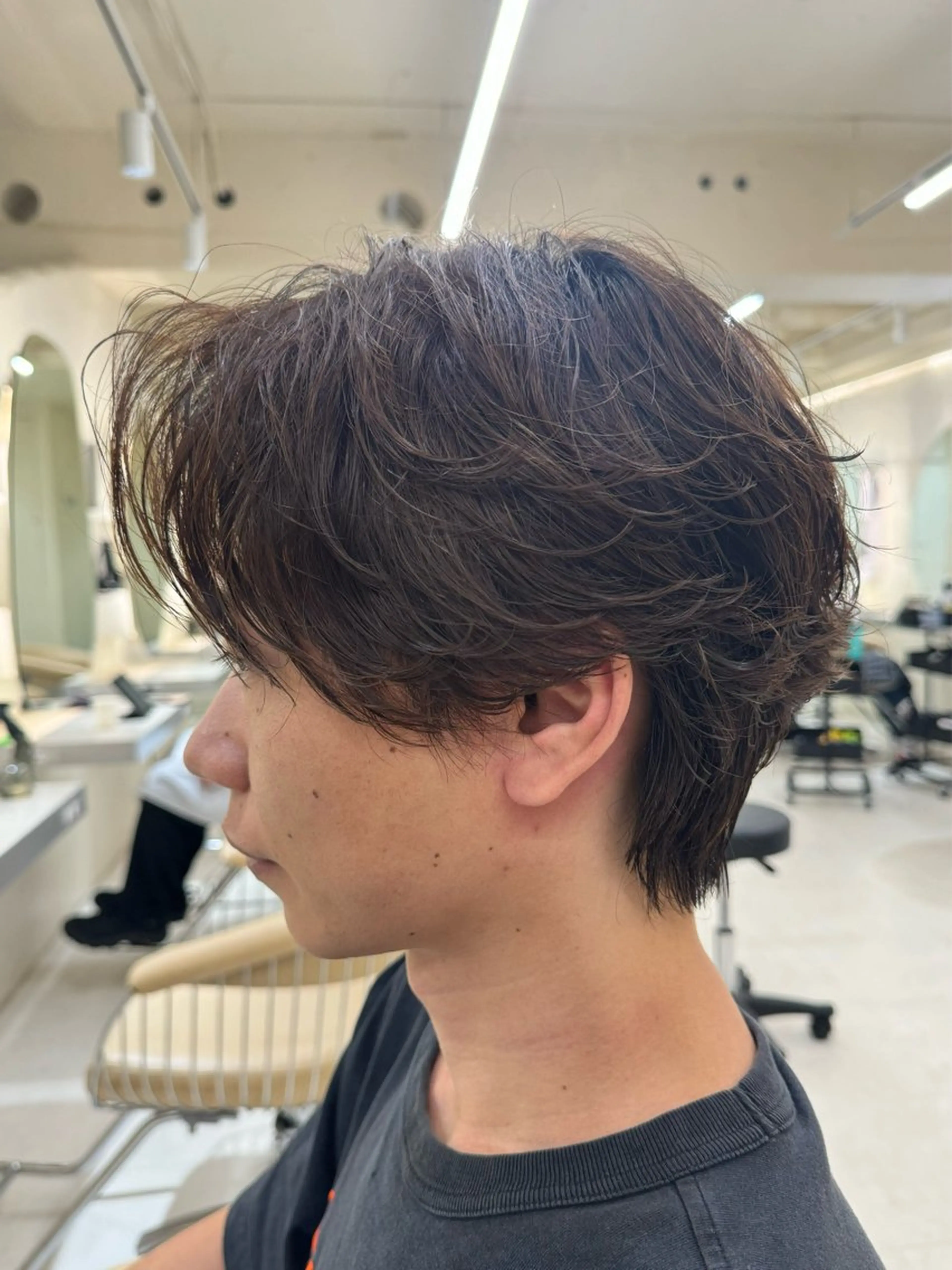 ショート パーマ メンズ センターパート メンズパーマ ニュアンスパーマ nico TOKYO 横浜所属・横浜/レイヤー/ カネコのヘアスタイル