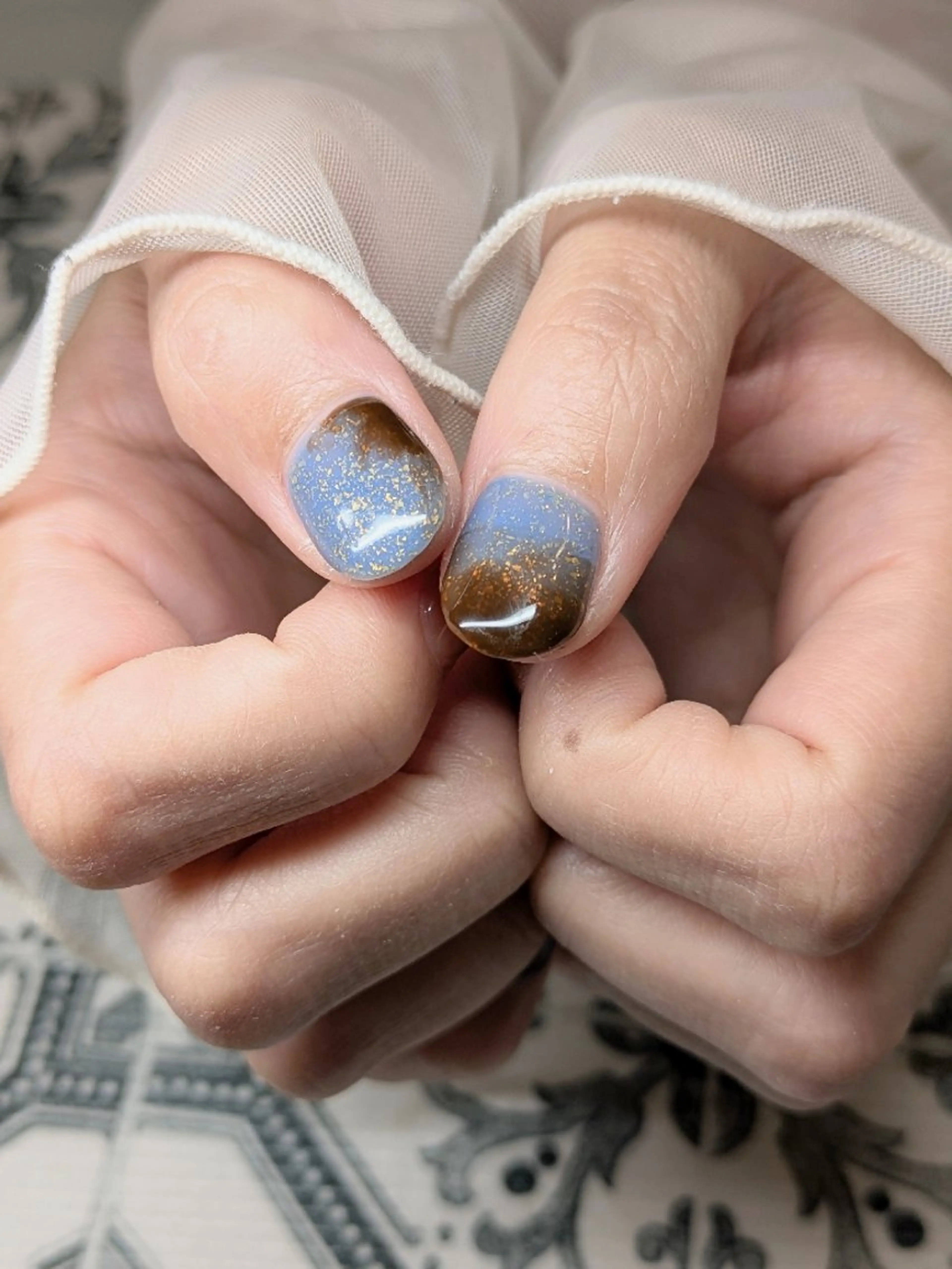 ネイル ハンドネイル La Belle Vie所属・imaichise 🧡💜推しネイルのネイルデザイン