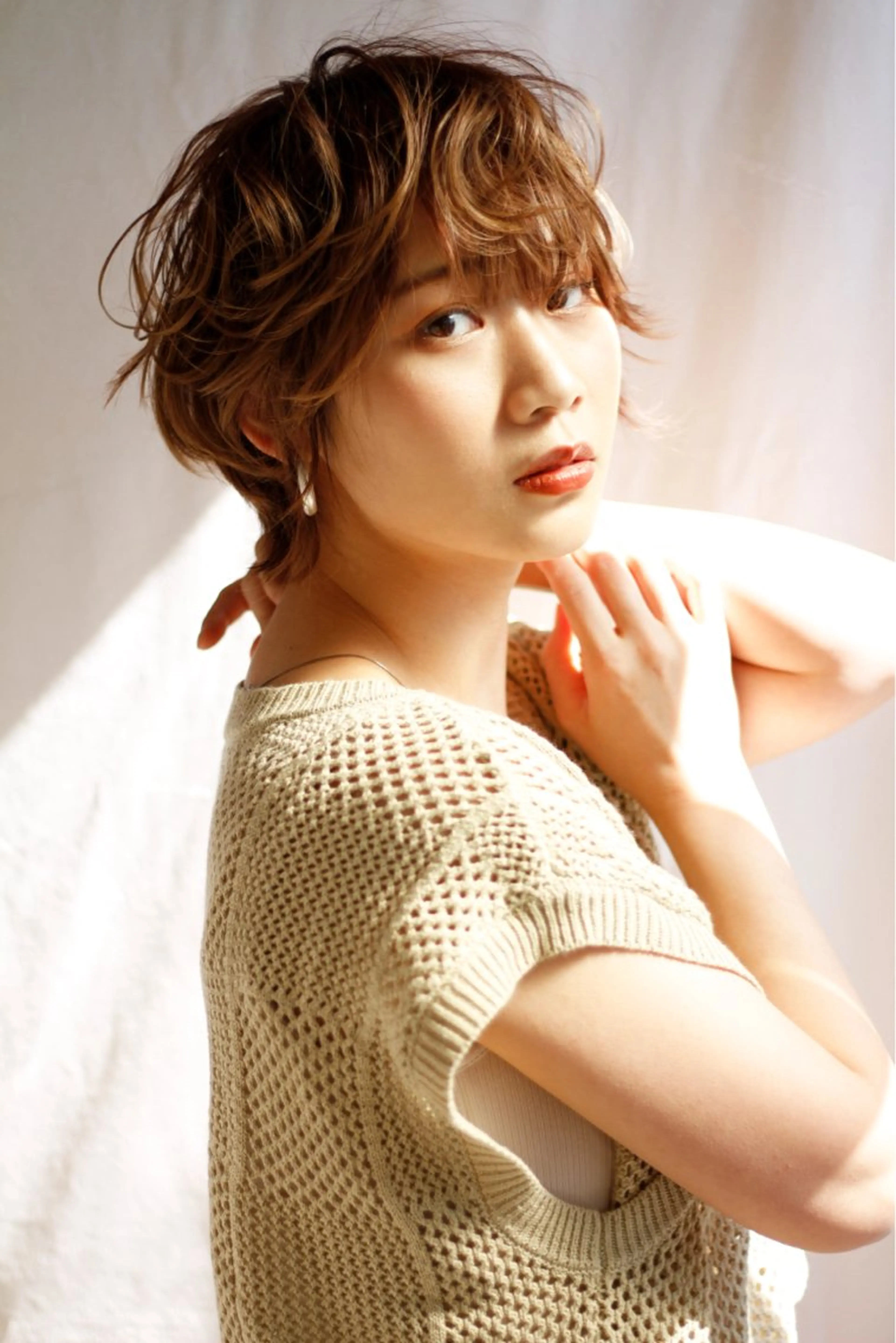 ショート 顔周りデザイン/ ママ美容師/濱ほのかのヘアスタイル