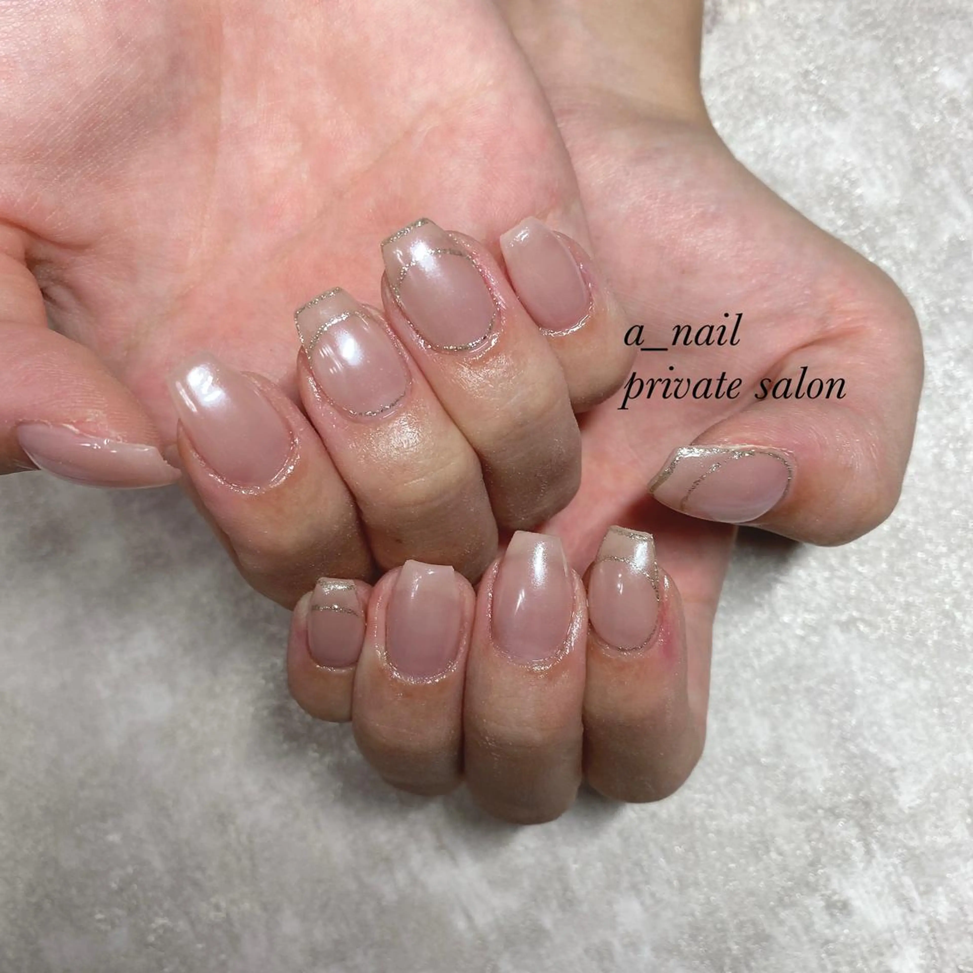 ネイル アニマル柄 フレンチネイル ジェルネイル 氷ネイル・うるうるネイル レース 菅 恵奈のネイルデザイン