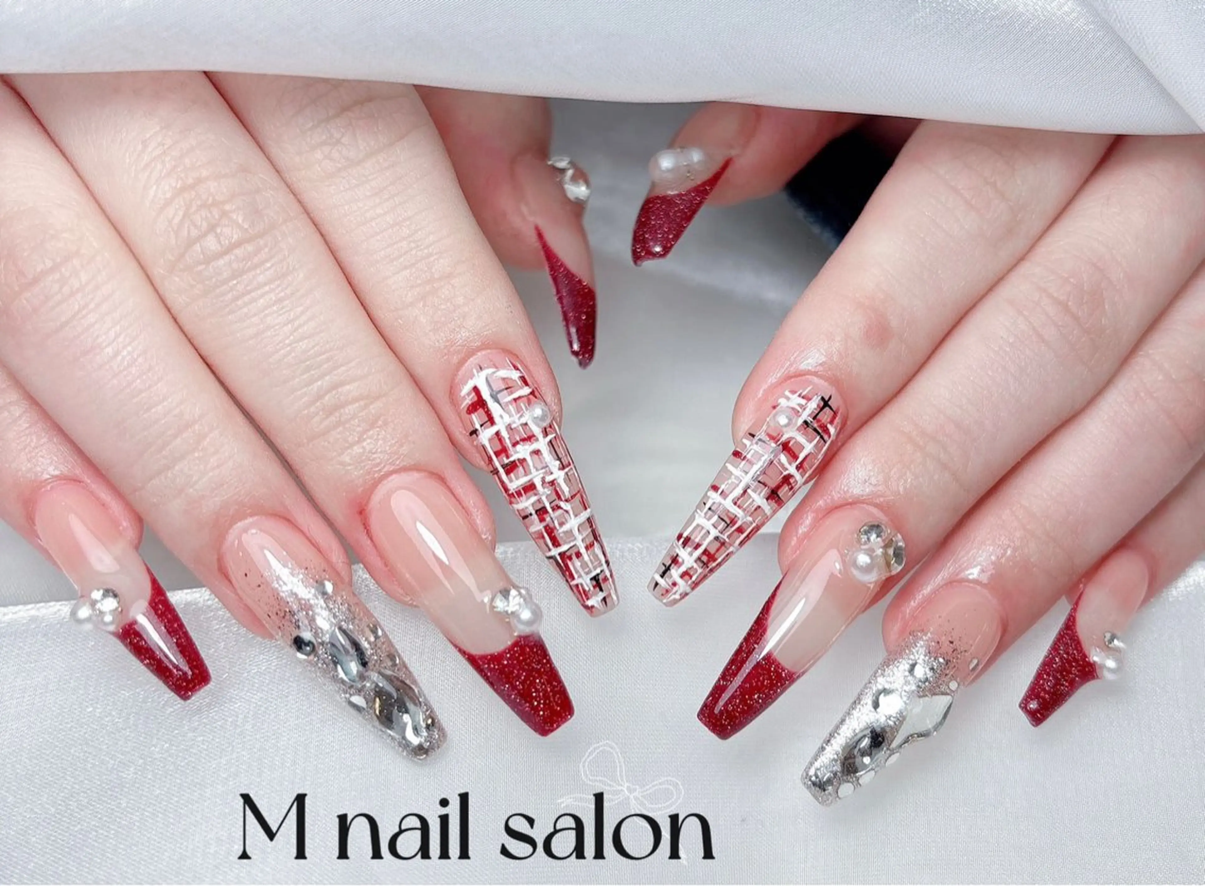 ネイル ハンドネイル M🌷nail 長さだし専門店のネイルデザイン