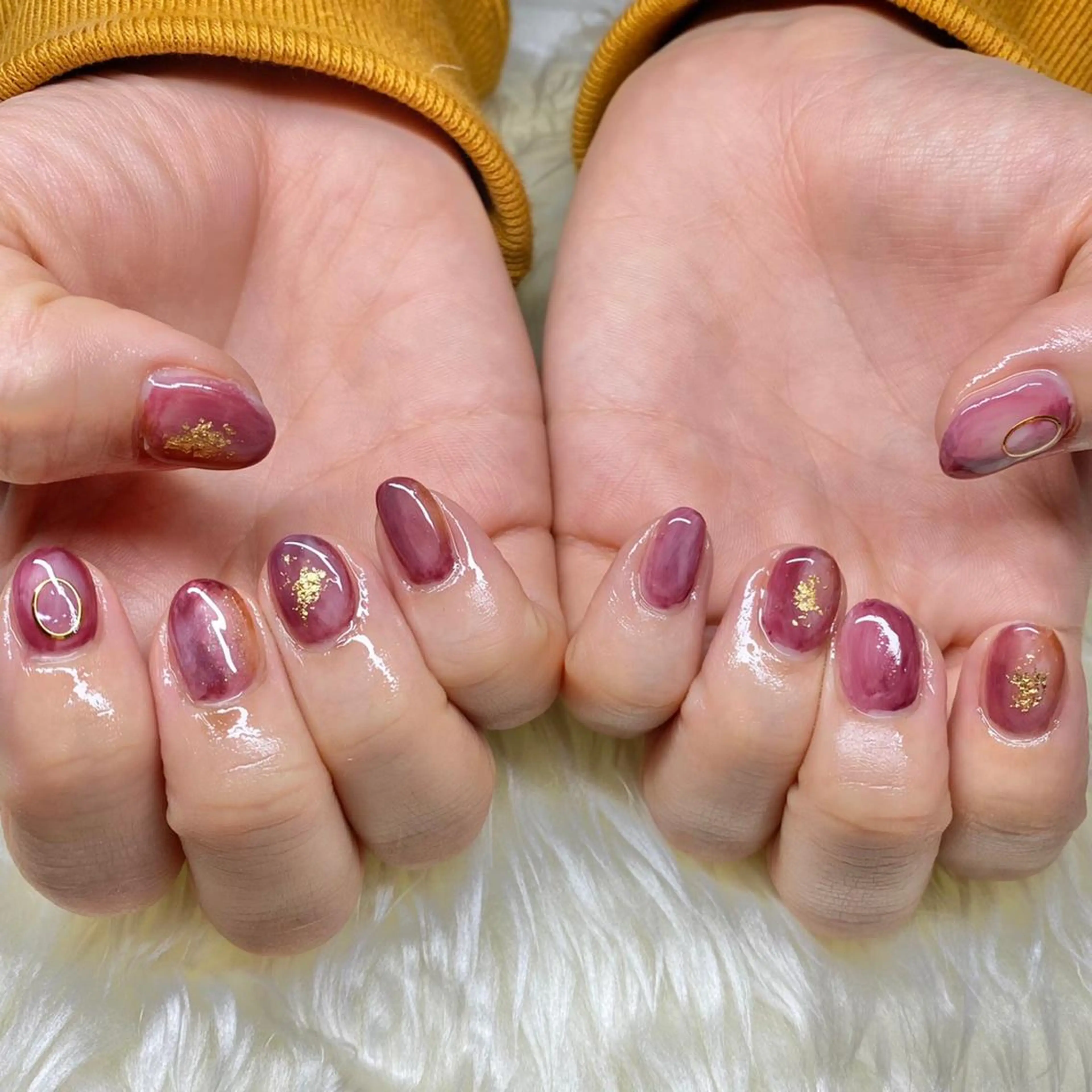 ネイル ニュアンスネイル バレンタイン ハンドネイル Nail&eye Belire 新宿のネイルデザイン