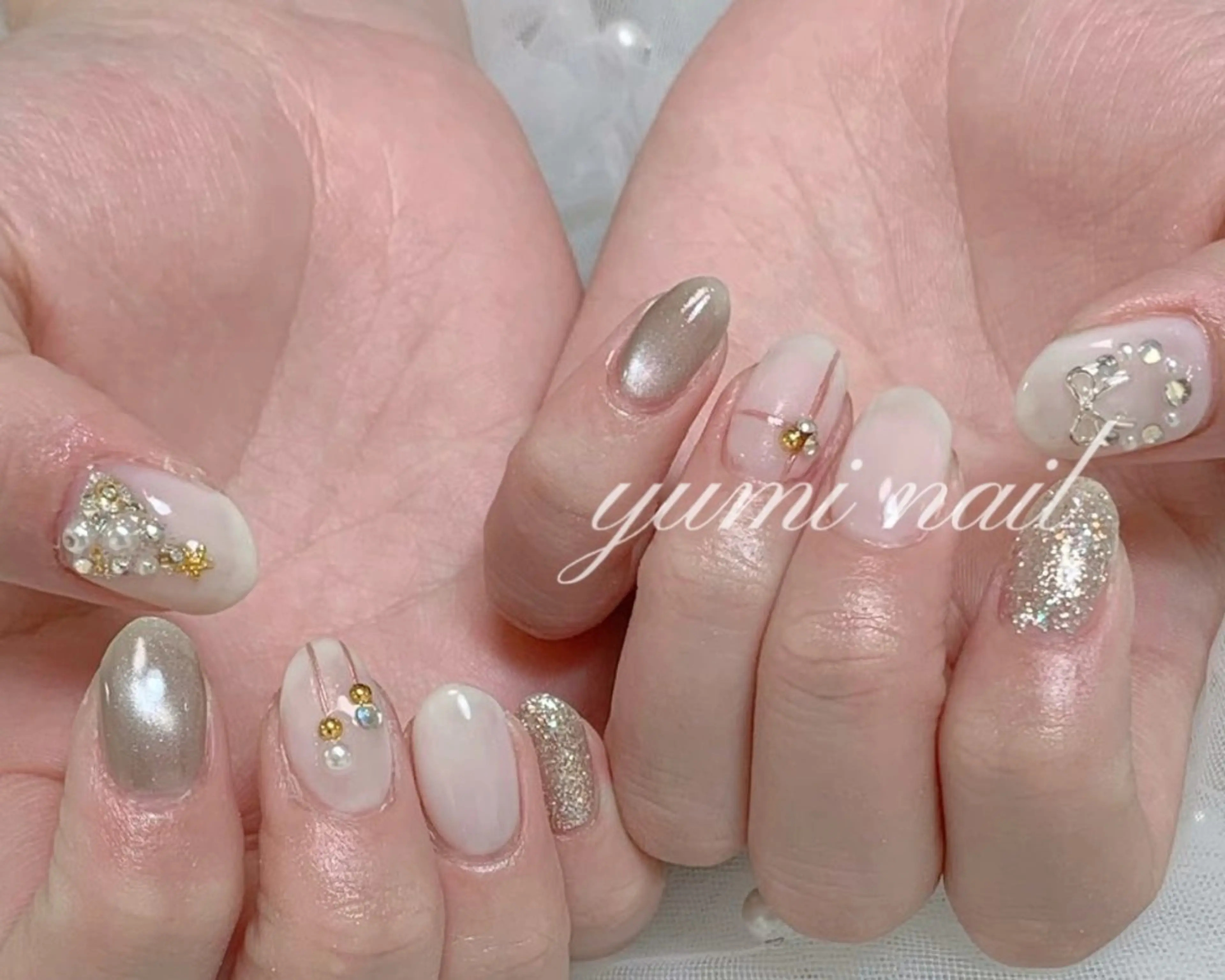 ネイル 𝐲𝐮𝐦𝐢🎀 長さ出しデザイン専門のネイルデザイン