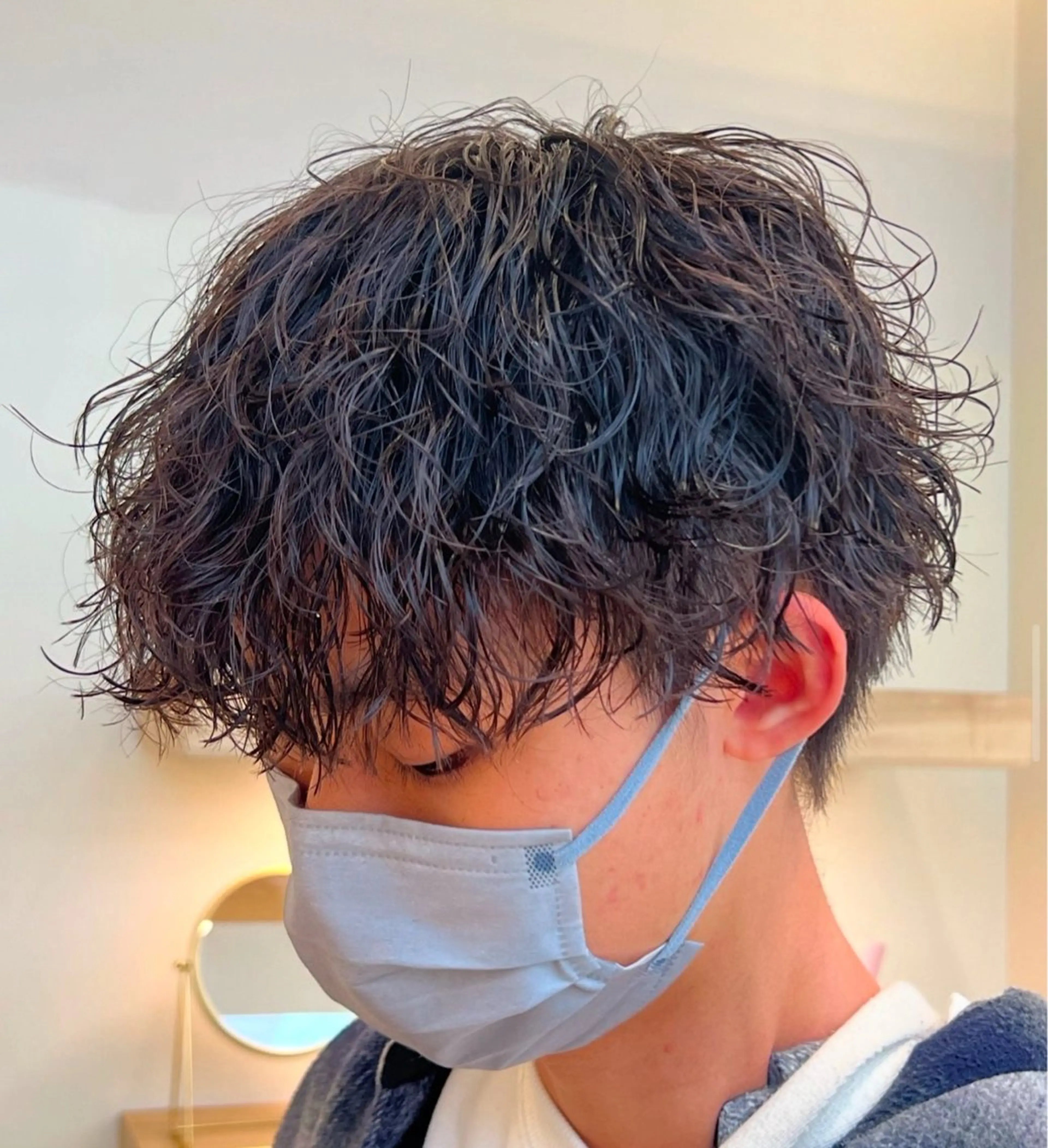 ショート パーマ メンズ カット トリートメント 久後清斗 クゴサヤトのヘアスタイル