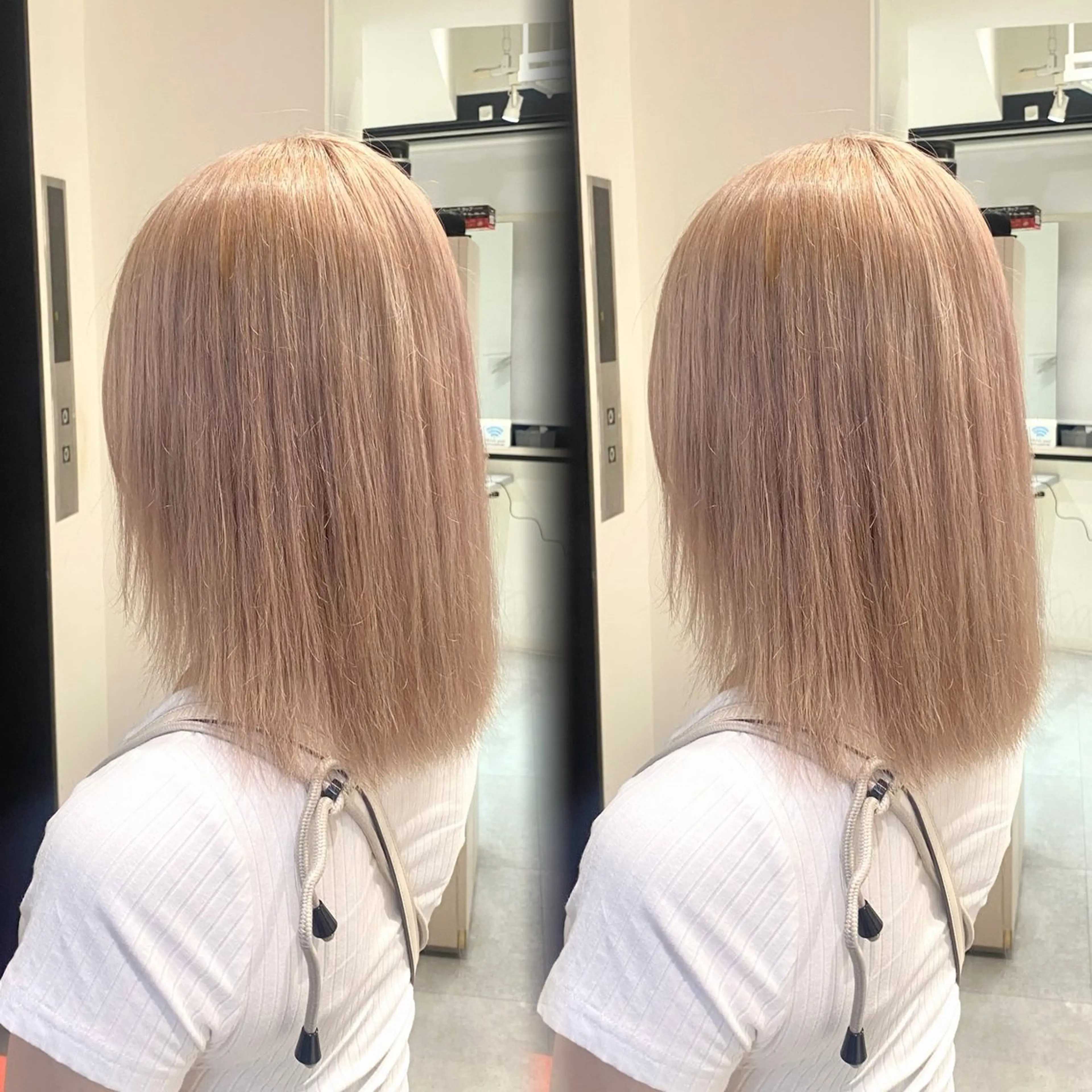 カラー ベージュカラー ブリーチ 梅田ハイトーンカラー / ibuのヘアスタイル