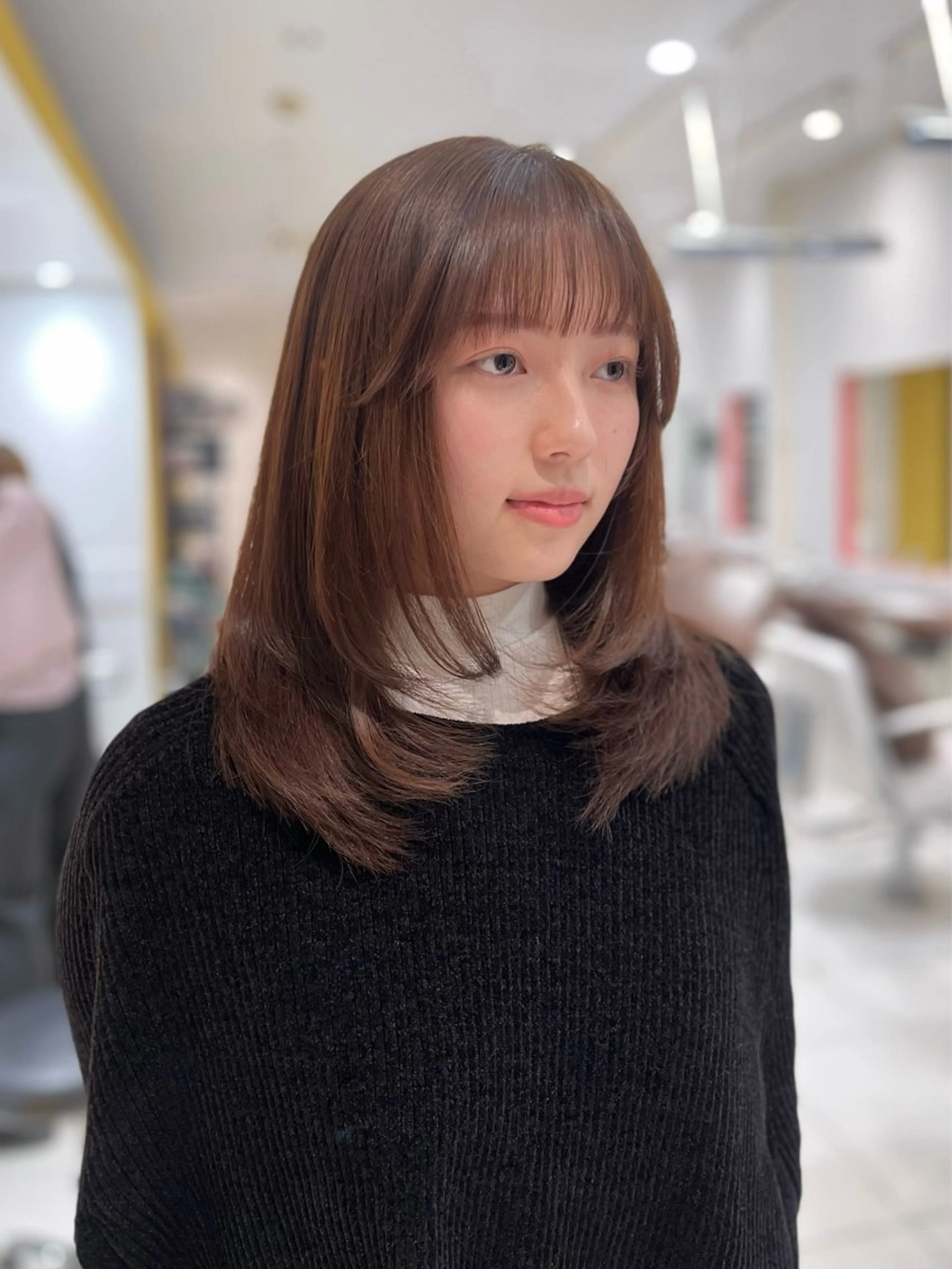 セミロング 似合わせ 垢抜け🌟 AKINOのヘアスタイル