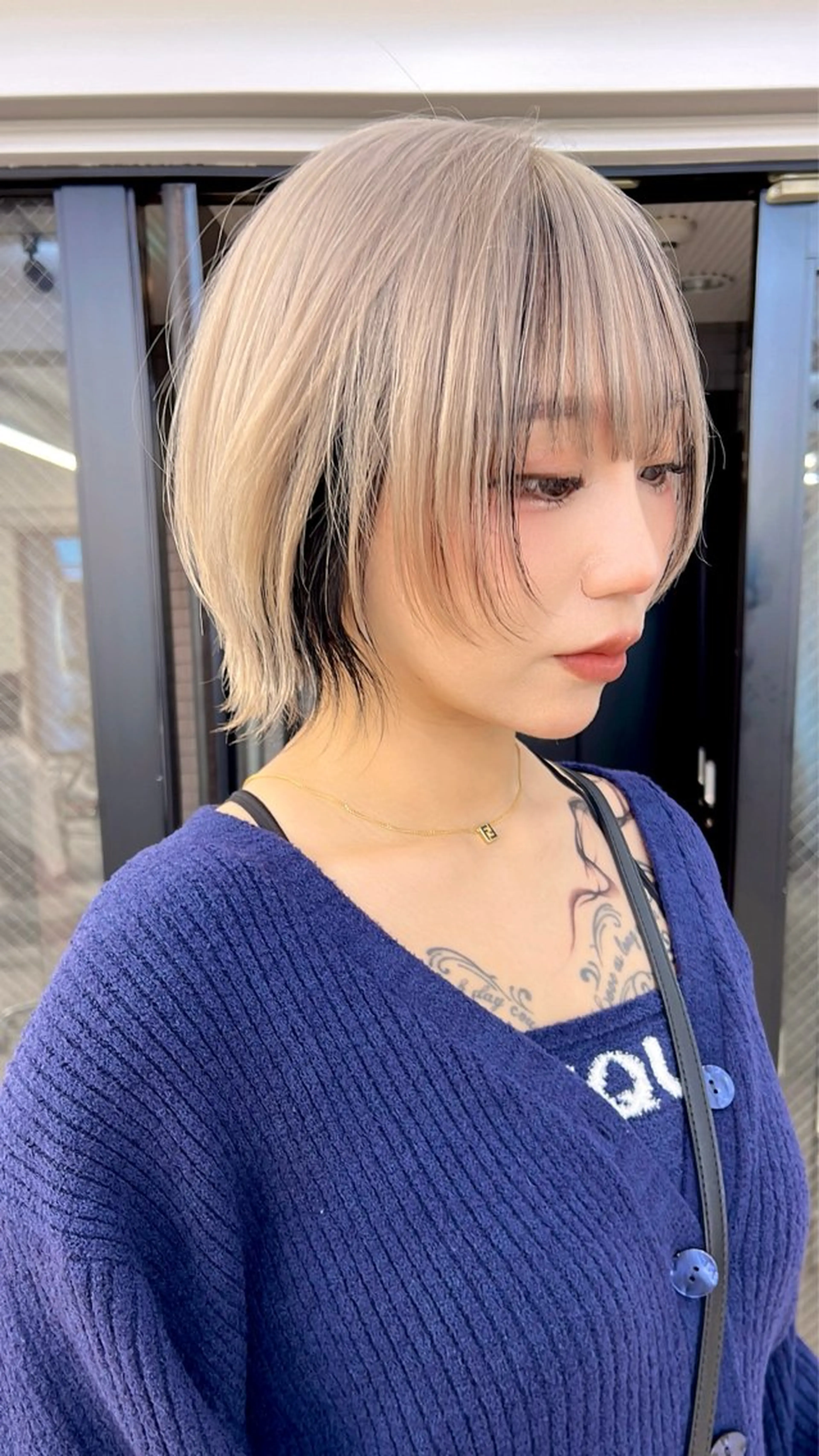 ショート 切りっぱなしボブ 前下がりボブ ショートボブ ボブ タンバルモリ ショート/ ボブ/今井皓のヘアスタイル