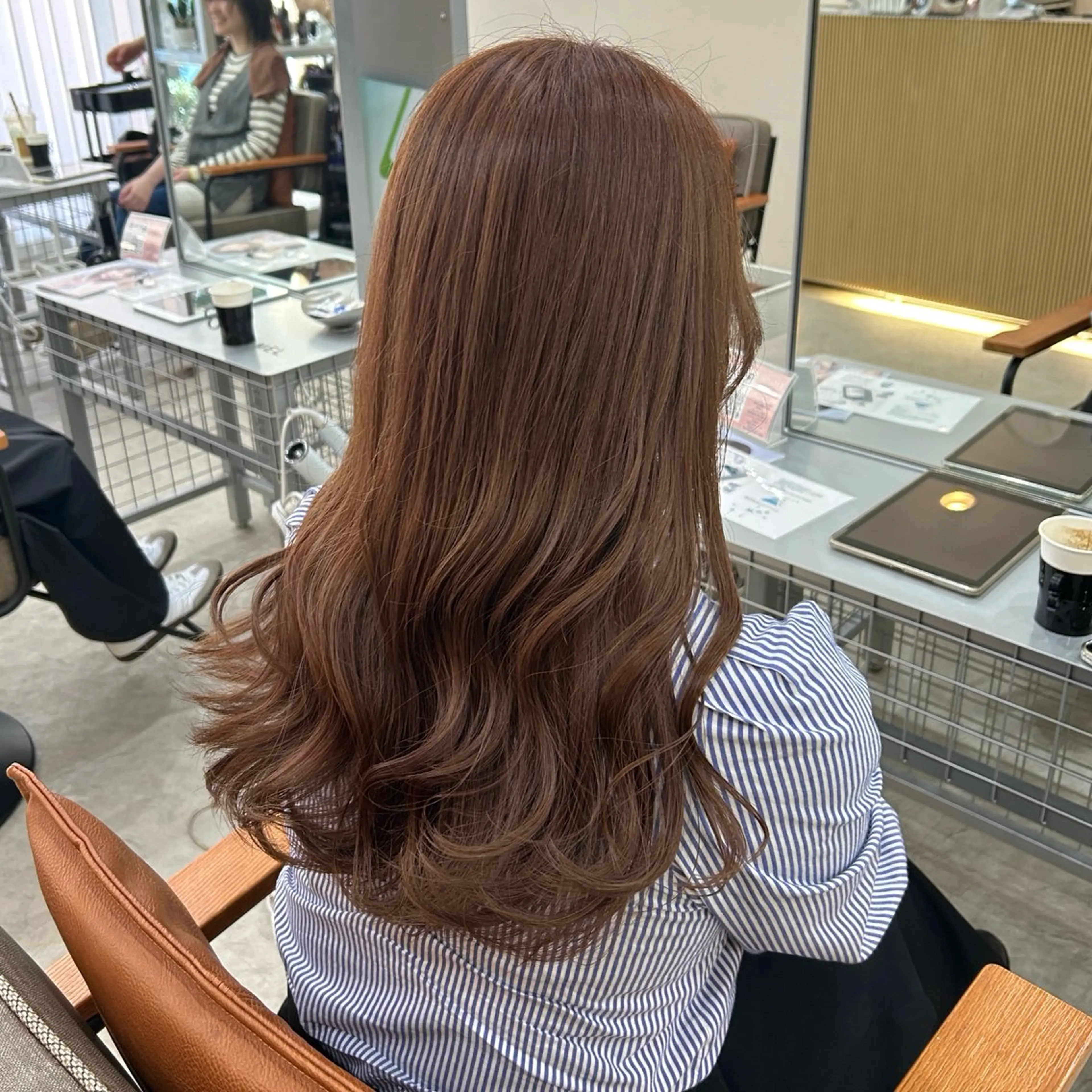 ロング カット ヘアカラー トリートメント MIDORI🌙 透明感/ベージュのヘアスタイル