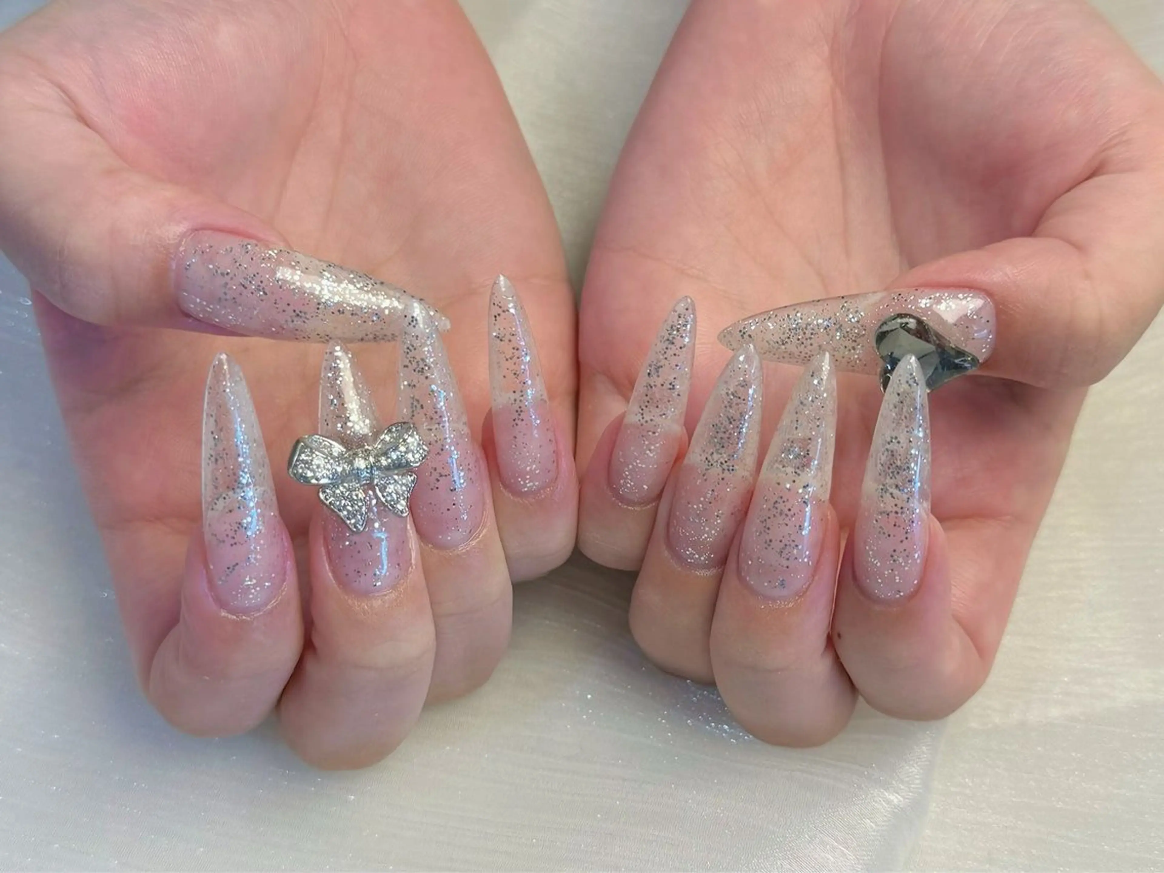 ネイル アートネイル フットネイル ジェルネイル ハート マグネットネイル Babarla Nailのネイルデザイン