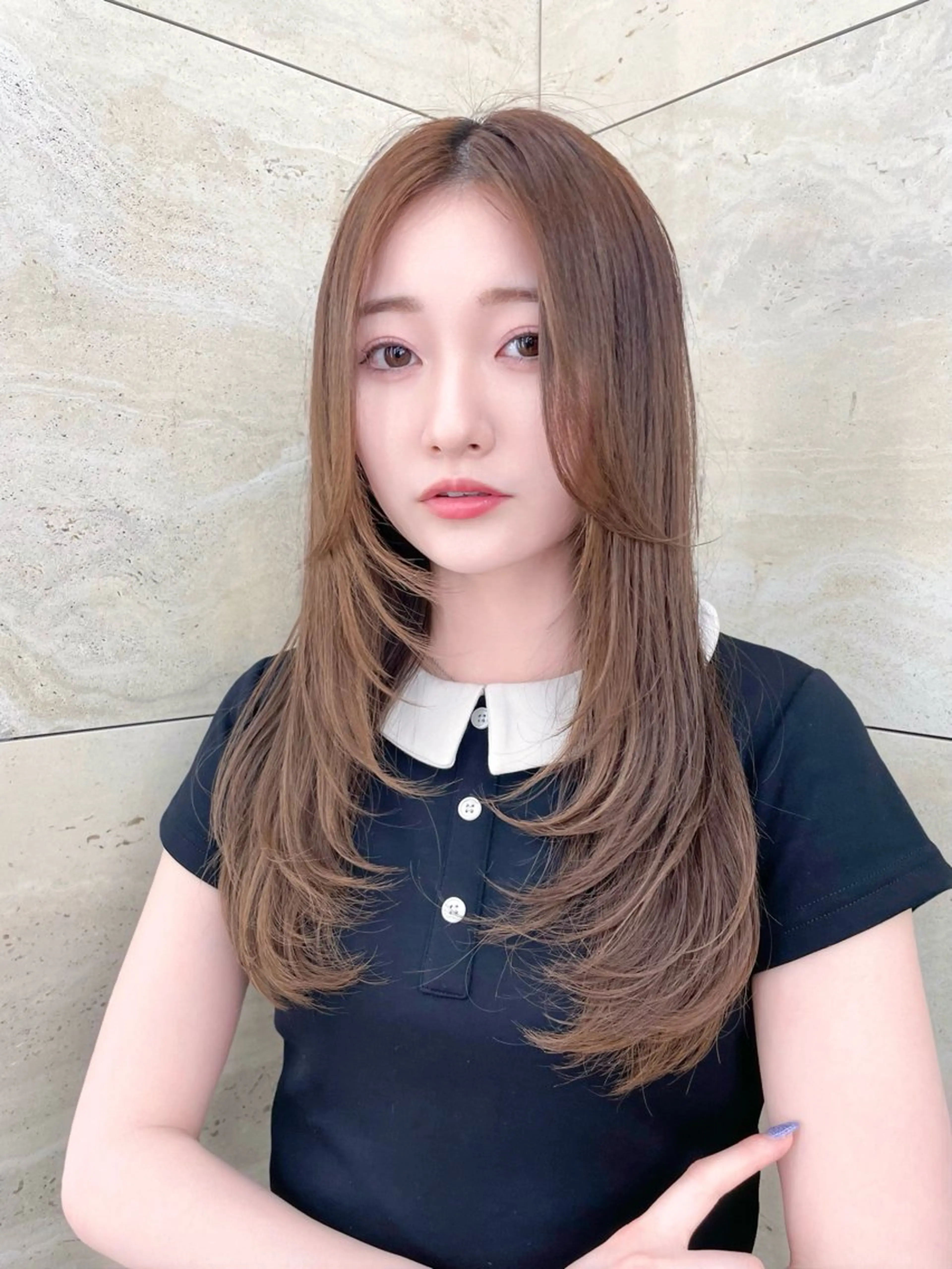 ロング カラー カット ヘアカラー トリートメント 韓国ヘア🇰🇷 レイヤー/芝春樹のヘアスタイル