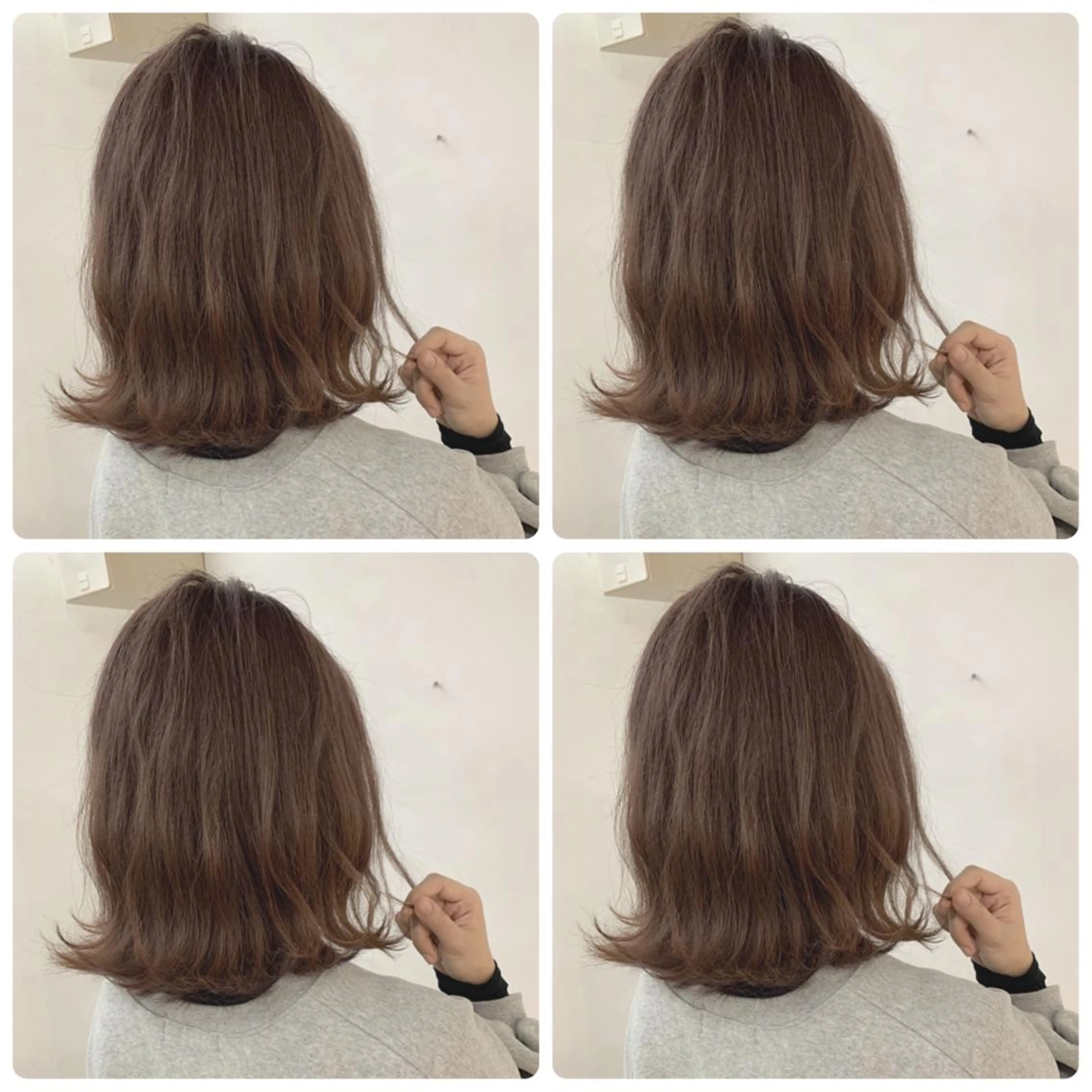 ミディアム カラー 京都大人女性ショート 徒歩1分/秋山のヘアスタイル