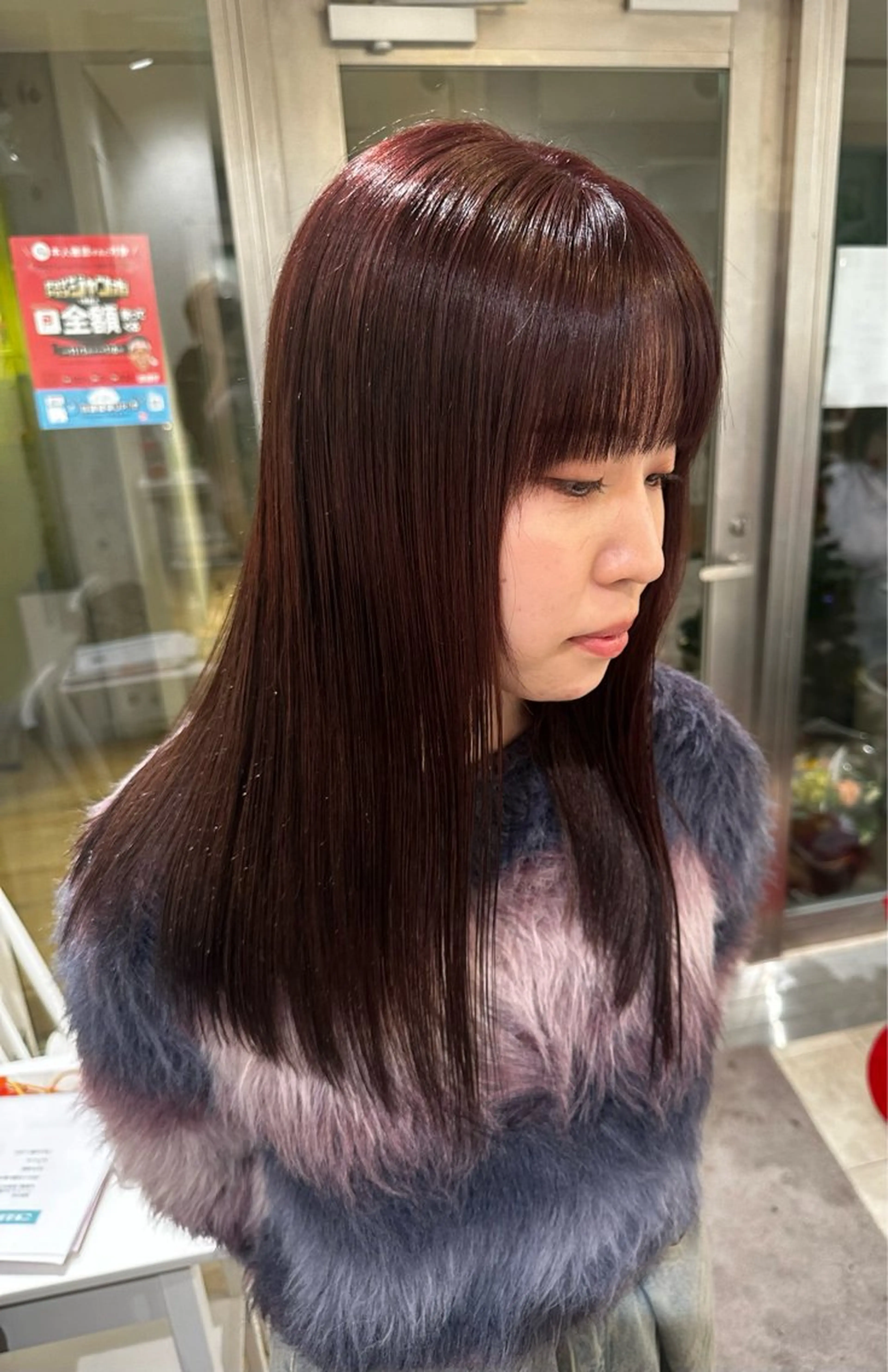 セミロング カラー ブラウンカラー レッドカラー レッドブラウン デザインカラー🎨 下北沢 / 磯部のヘアスタイル