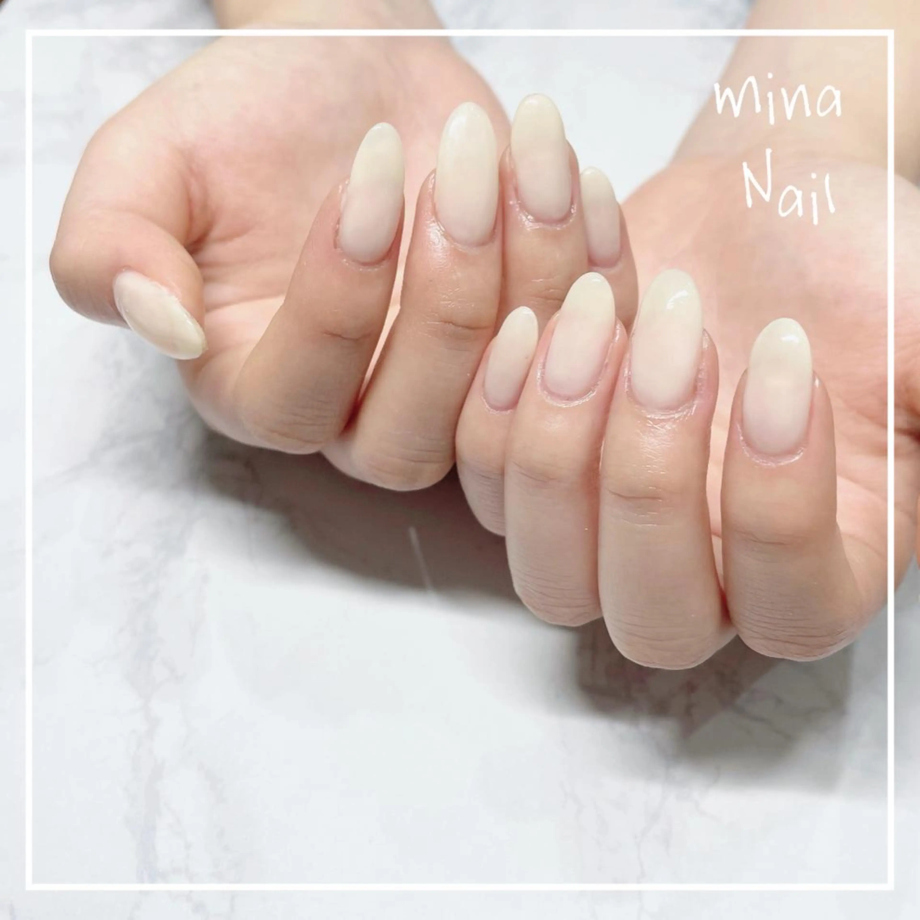 ネイル ワンカラーネイル ホワイト mina Nailのネイルデザイン