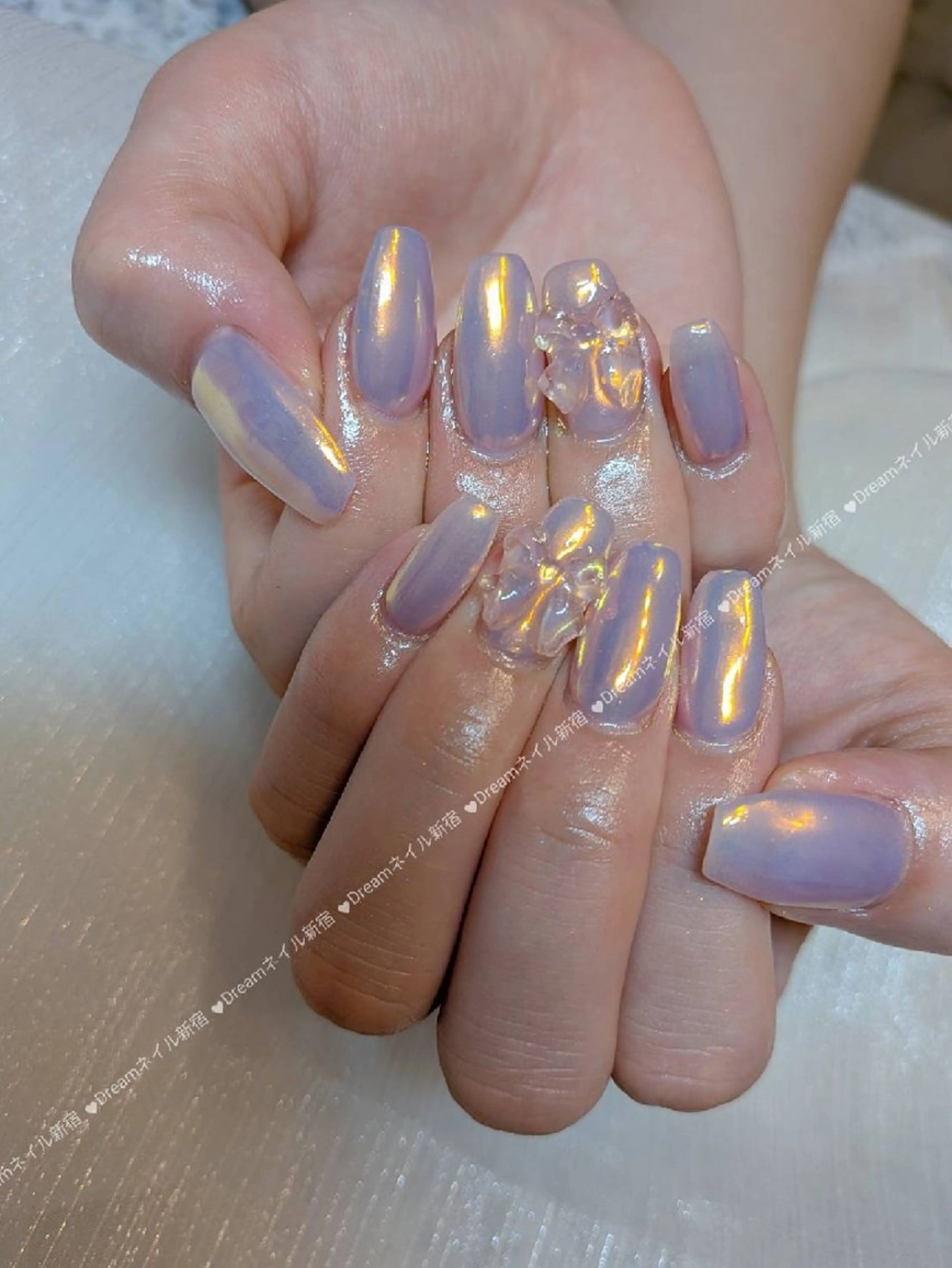 ネイル ハンドネイル ネイリストゆか💅 長さだし、深爪矯正のネイルデザイン