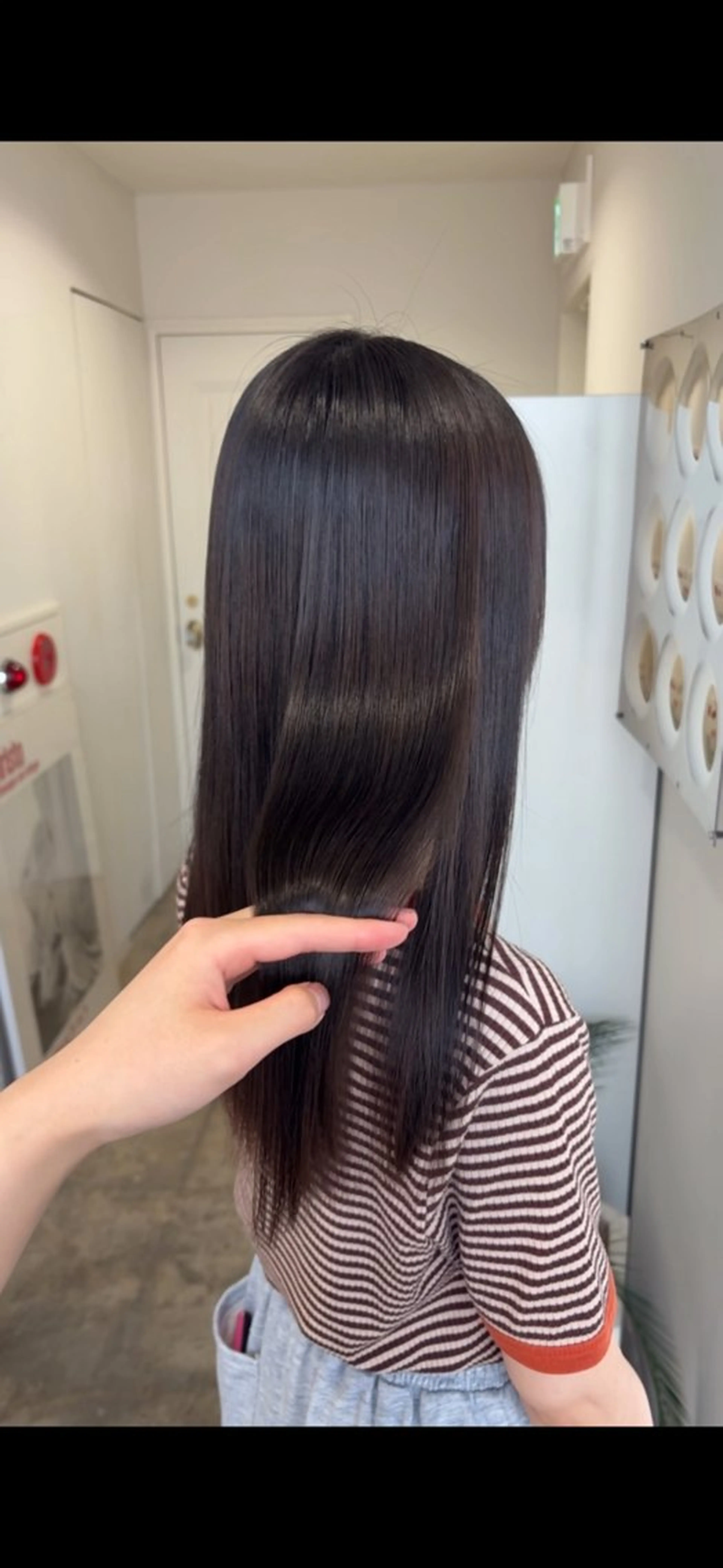 ロング カット 縮毛矯正 大阪/梅田 ヨシノヒメカのヘアスタイル