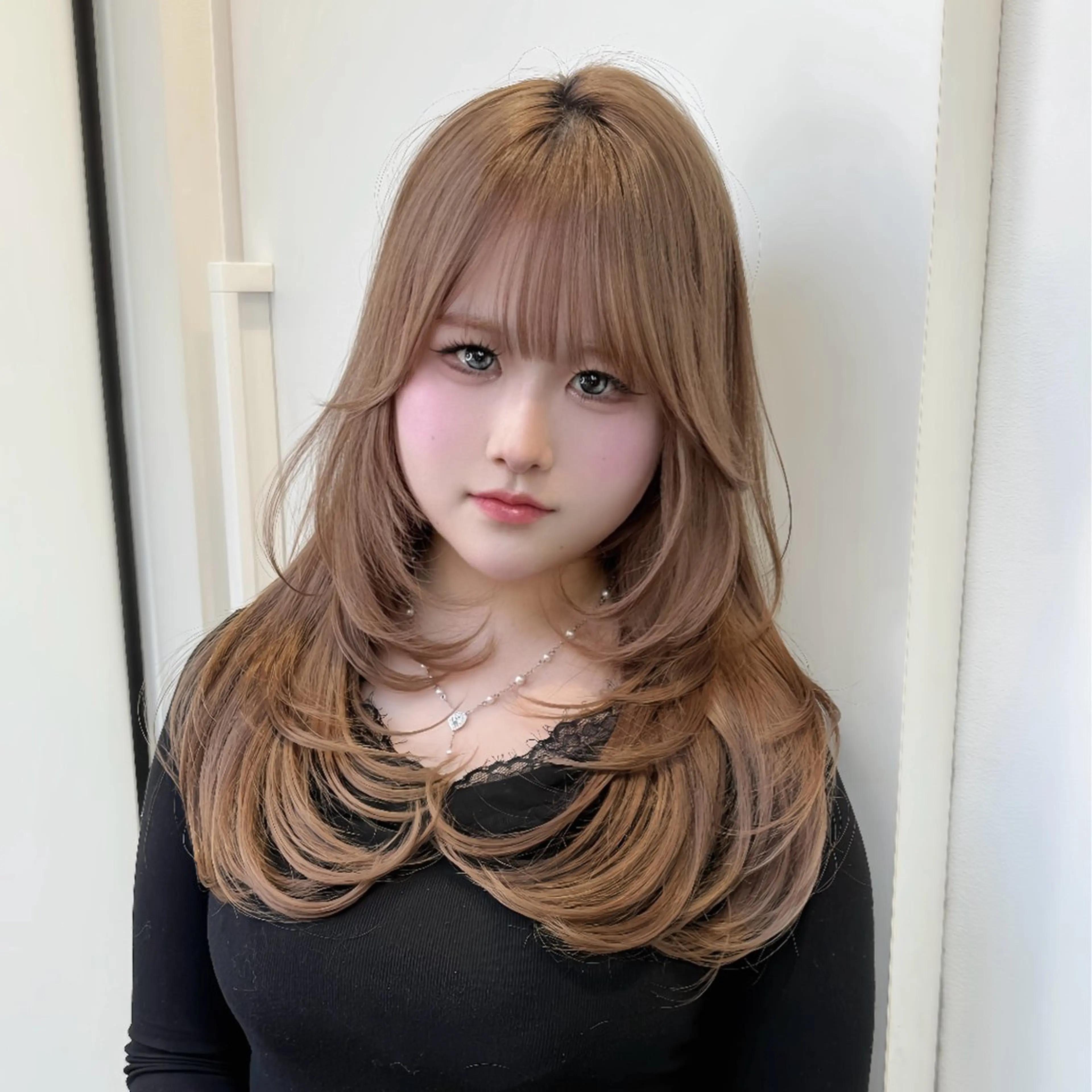 ロング レイヤーカット ロング ワンホンレイヤー カット ヘアカラー ハッシュカット/艶感 カラー/ユウキ✨のヘアスタイル