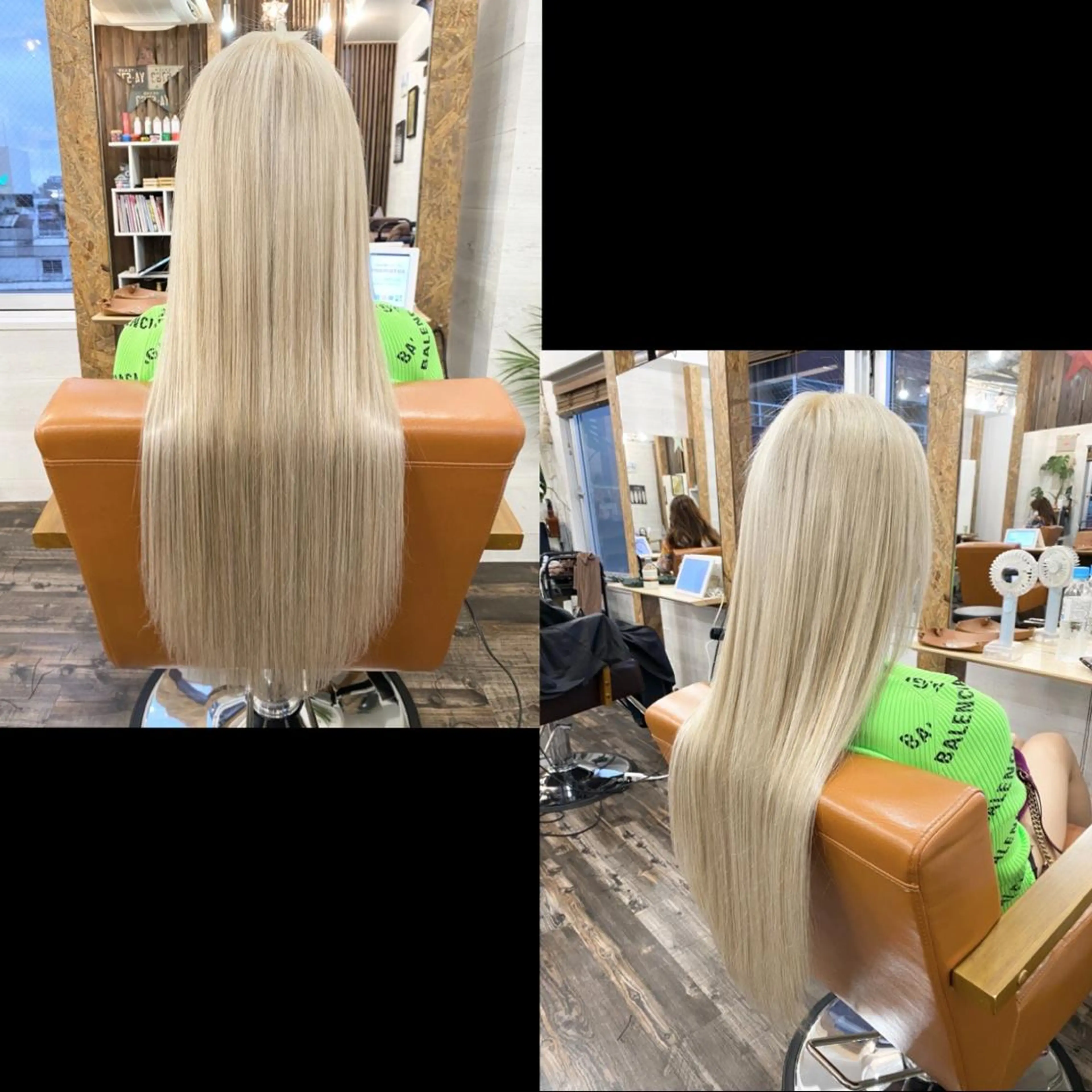 ロング カラー ヘアカラー エクステ ✯カラー&編み込み エクステ✯池田智博✯のヘアスタイル