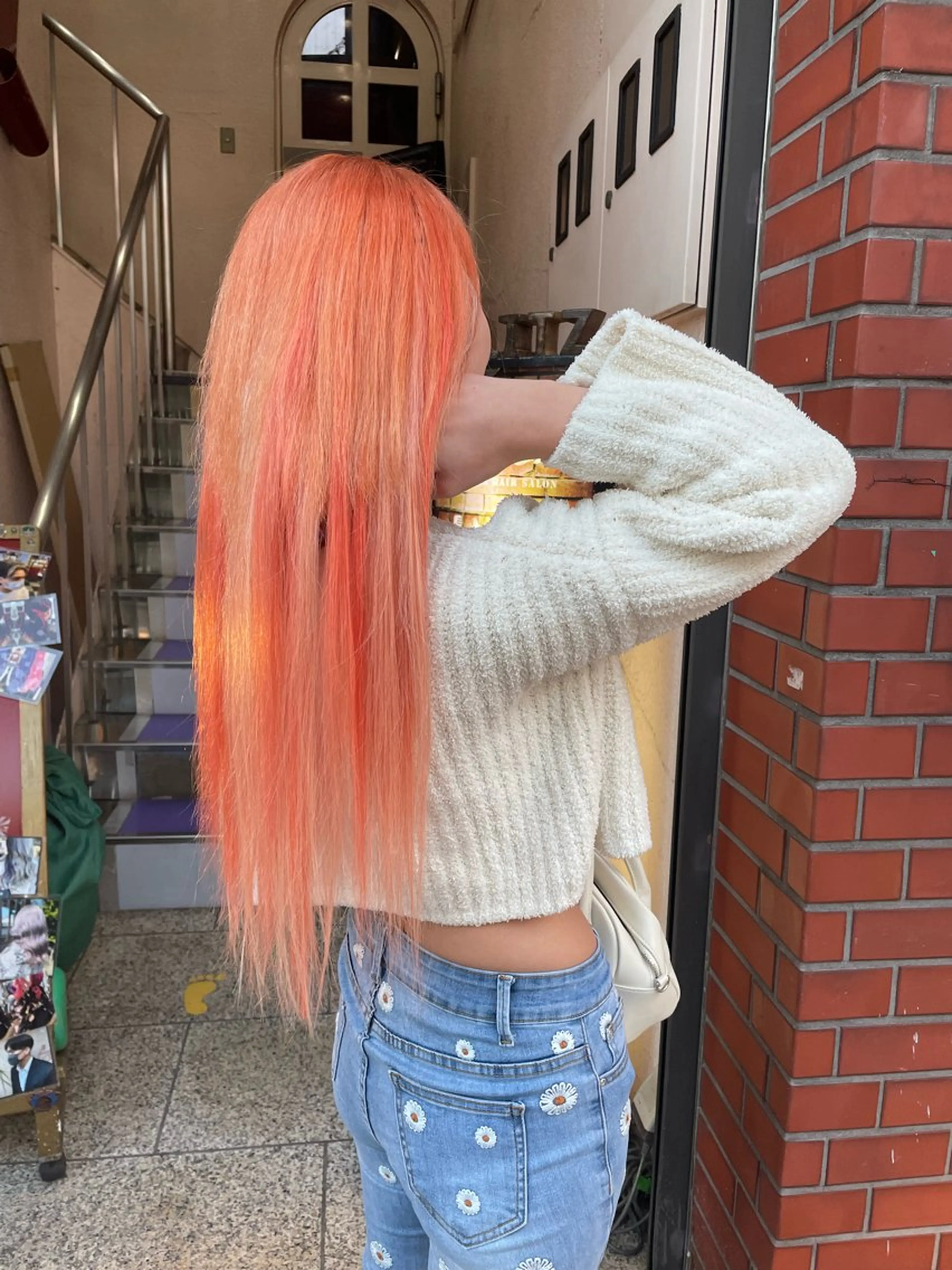 カラー ダブルカラー オレンジ 👑派手髪/カット 👑ANRYのヘアスタイル