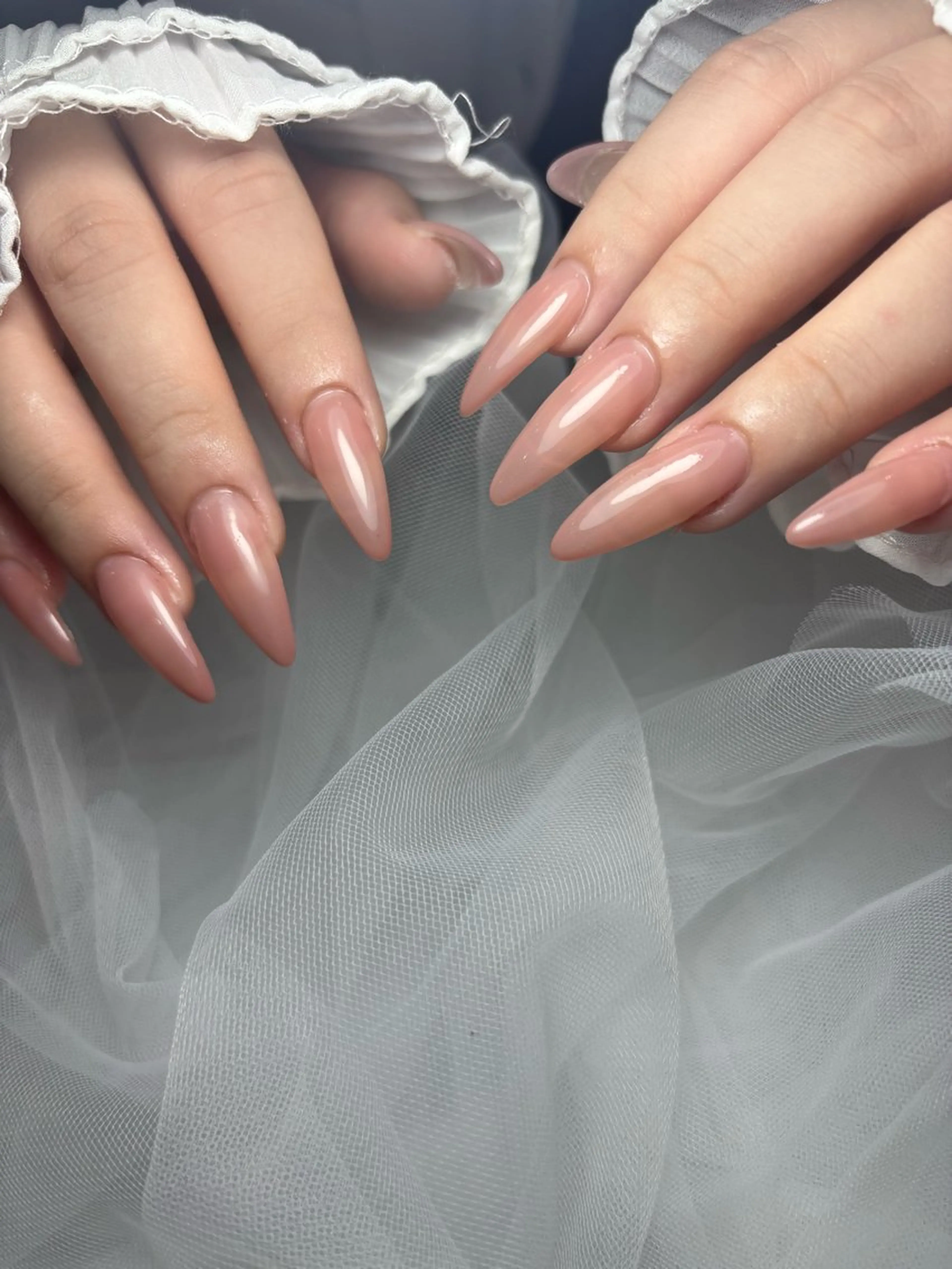 🌷hand 長さだし10本🌷《他店オフ込み》ワンカラーnailの写真