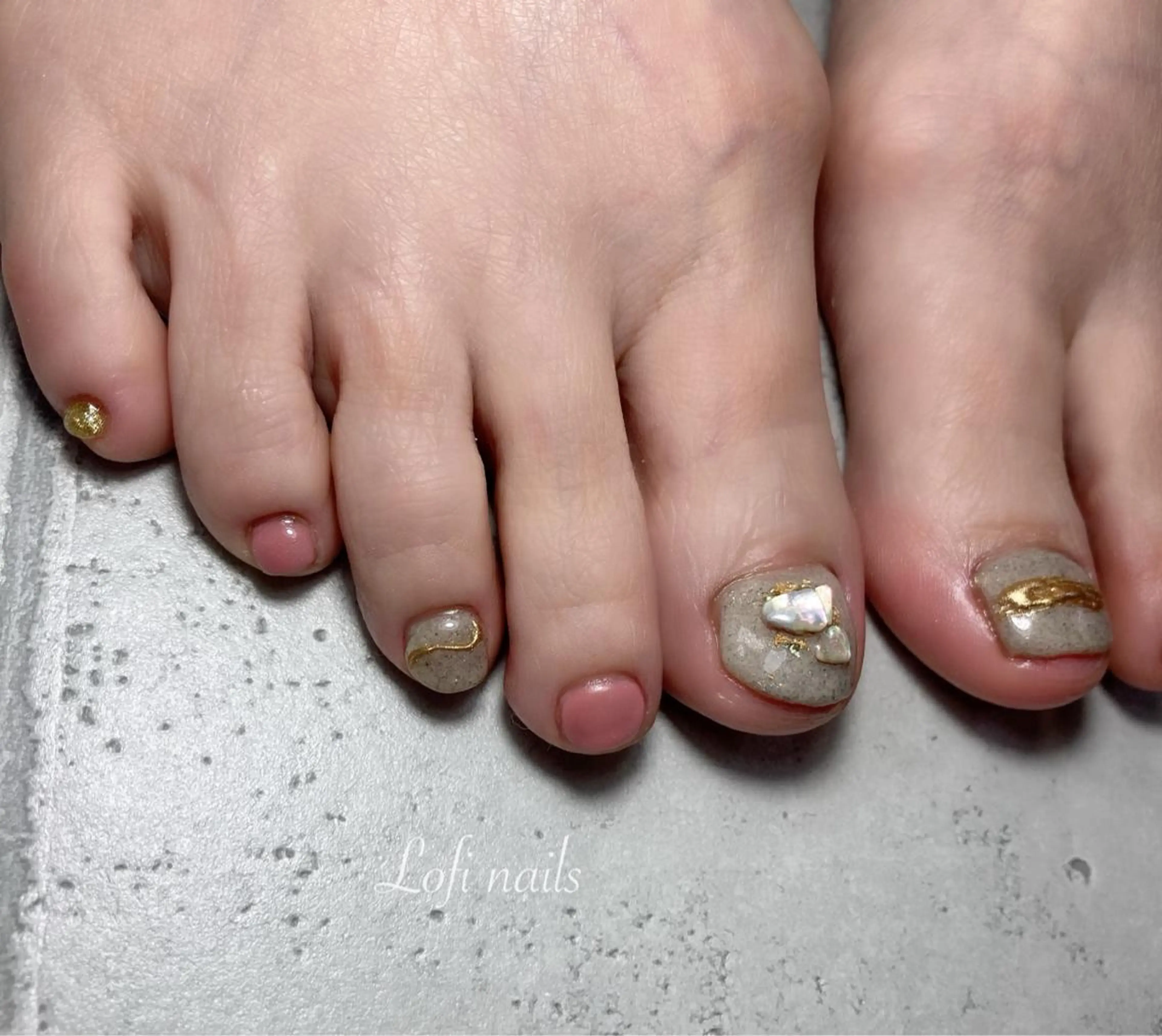 ネイル ストーンネイル Lofi nails ゆきこのネイルデザイン