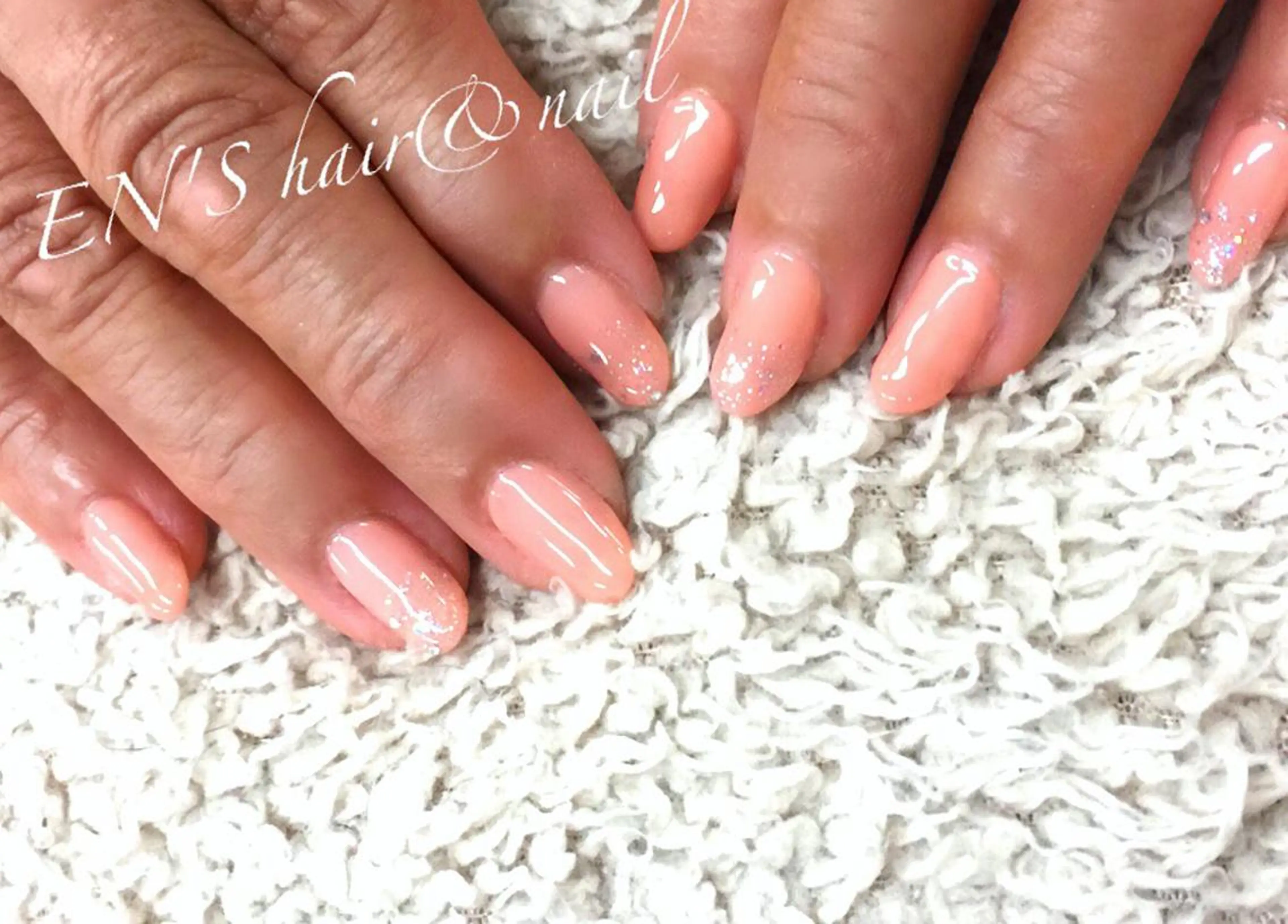 ネイル オーロラネイル ラメ(グリッター) ワンカラーネイル ピンク フルリール 【プライベートサロンのネイルデザイン