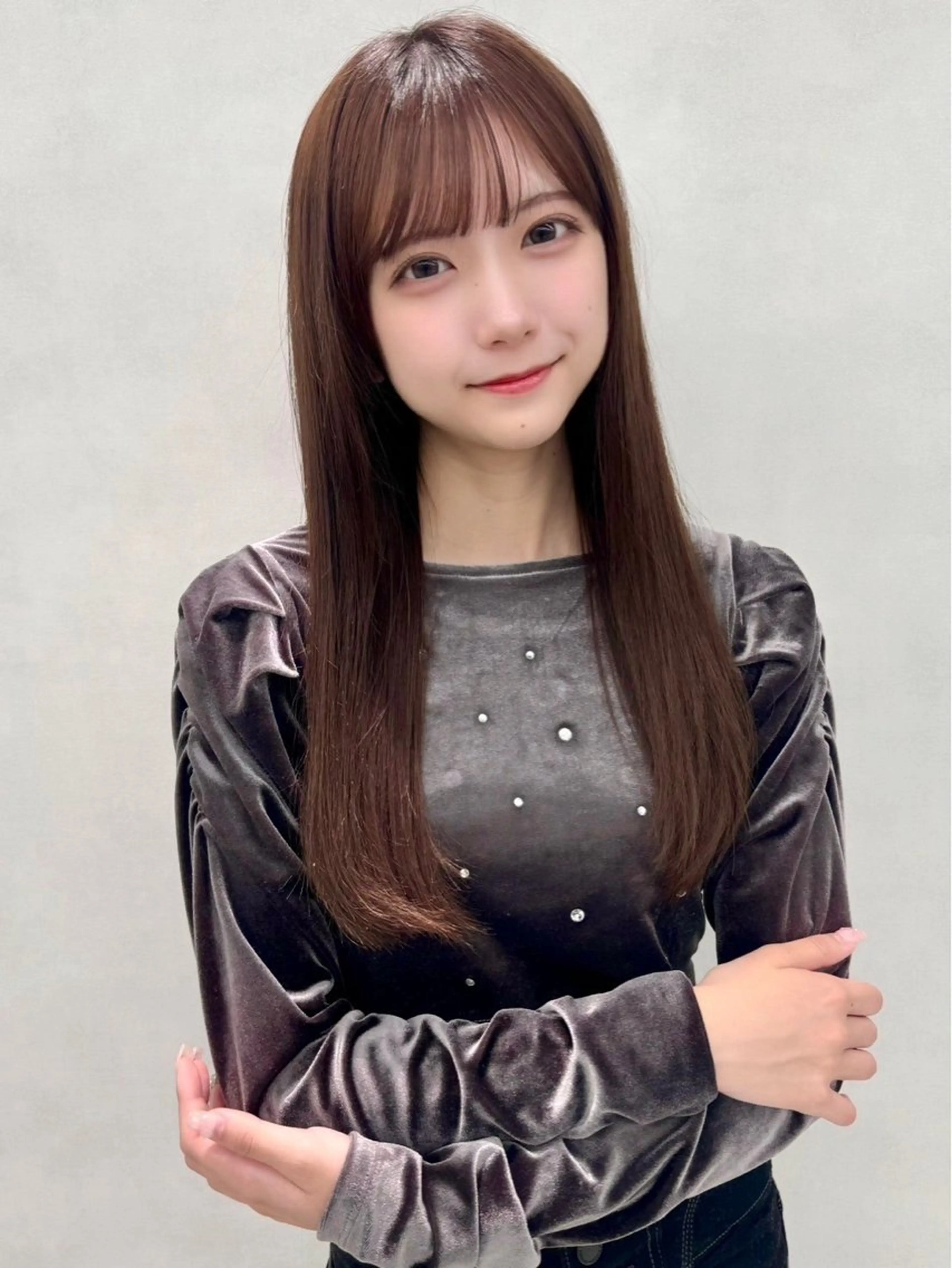 ロング カット 縮毛矯正 🇰🇷韓国レイヤー ケアカラー／田川佑紀のヘアスタイル