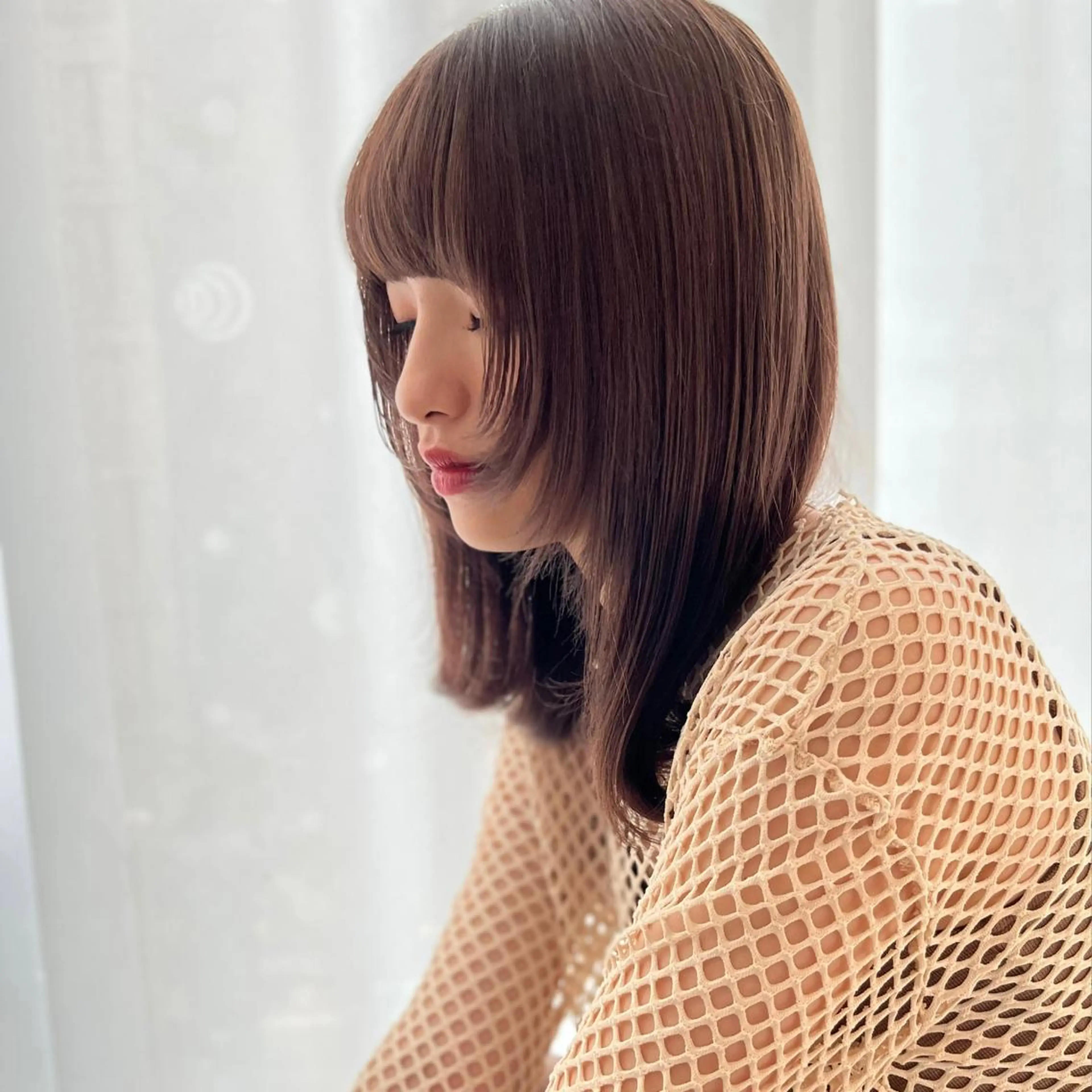 ロング カラー トリートメント 赤羽今日子/レイヤー /盛れる顔まわりのヘアスタイル