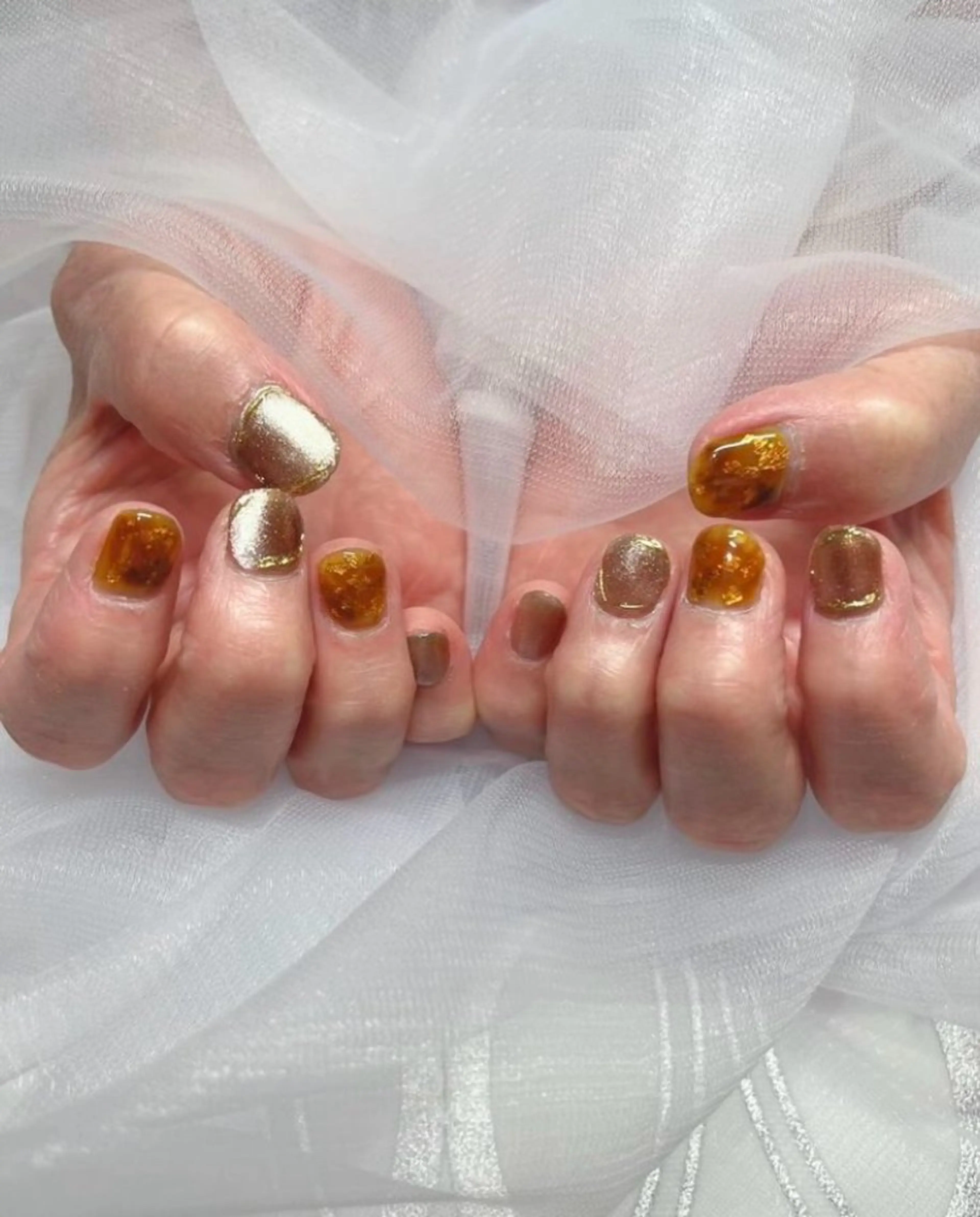 ネイル べっ甲ネイル kira-la キララ･:*..のネイルデザイン