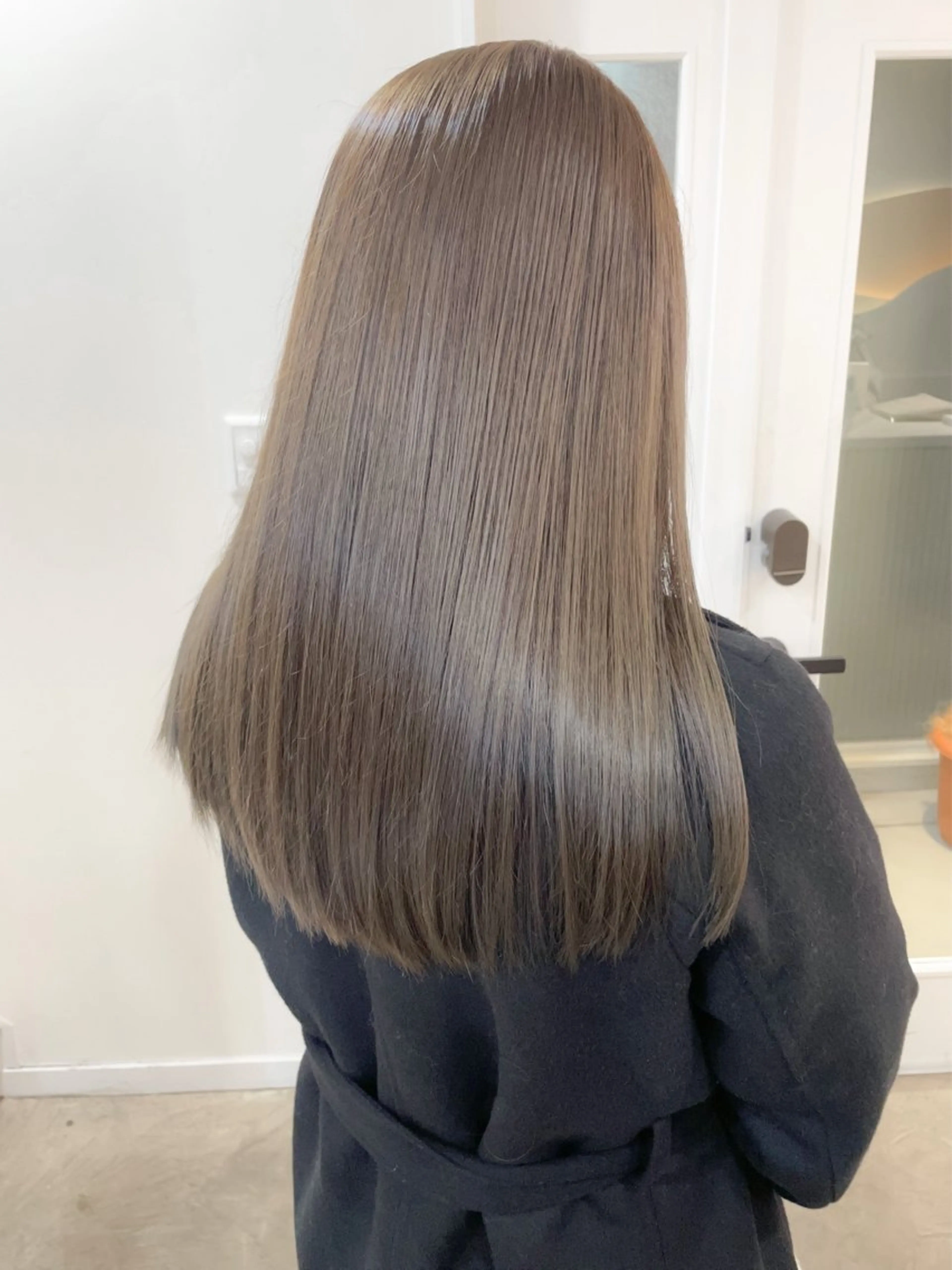 ミディアム カラー バレイヤージュ ブリーチ ケアブリーチ ダブルカラー ハイライトカラー ヘアカラー トリートメント ミディアム/顔周り/ ベージュ🌼mayuのヘアスタイル