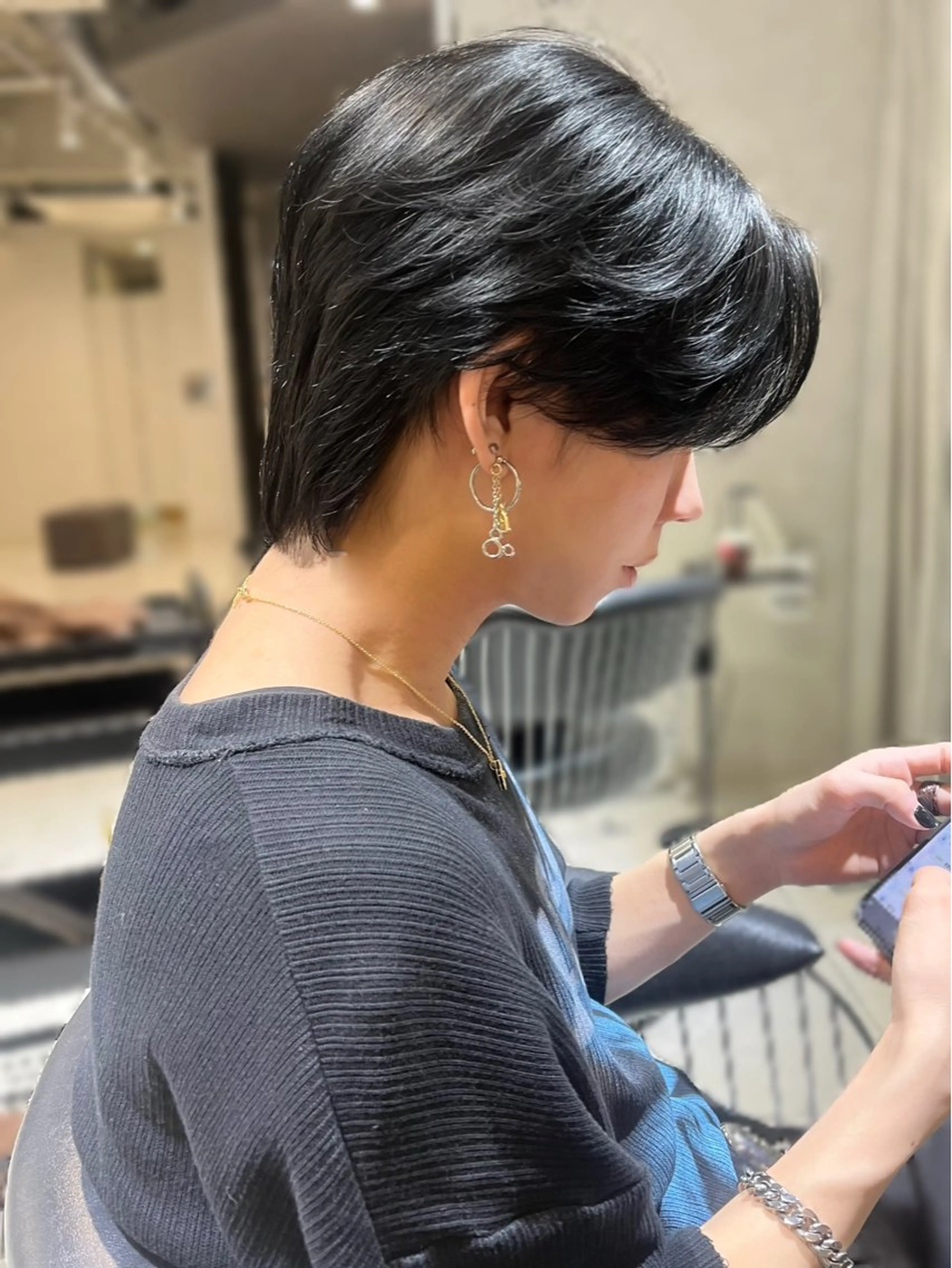 カラー メンズ カット ヘアカラー メンズセンターパート 池袋/wakanaのヘアスタイル