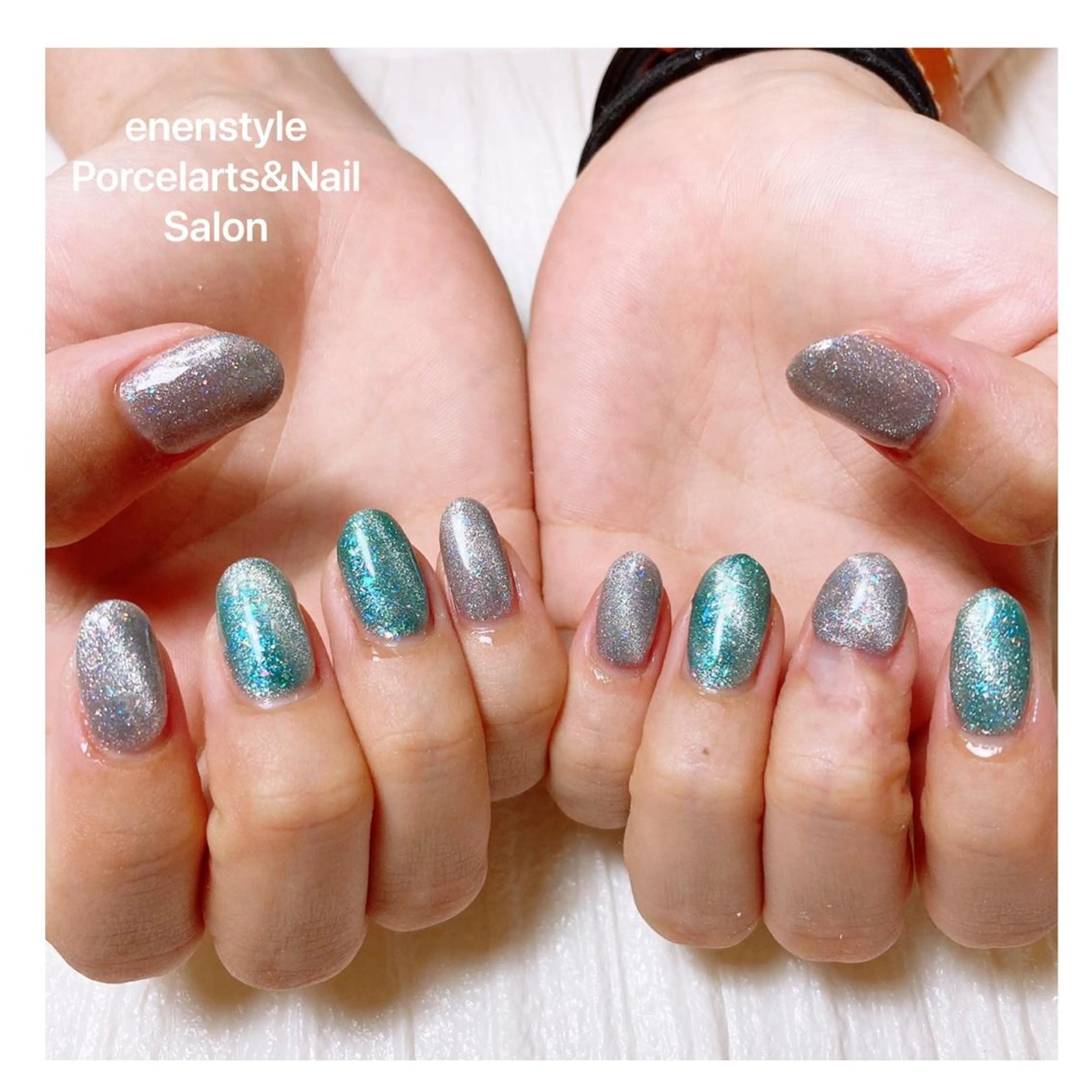 ミディアム ネイル ハンドネイル 👑enen style👑のネイルデザイン