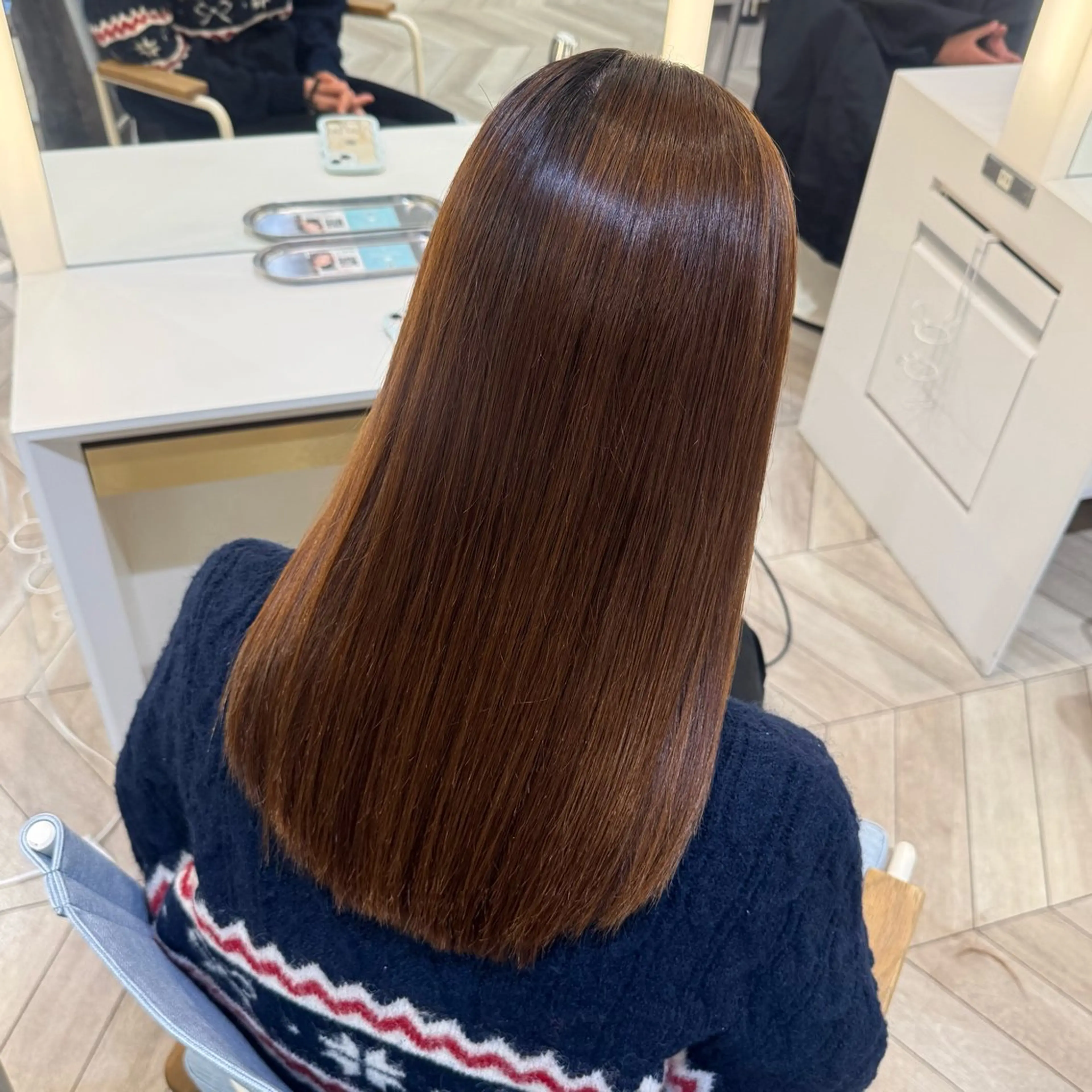 ロング カット 縮毛矯正 レイヤーカット/ 艶カラー🌙Rinoのヘアスタイル