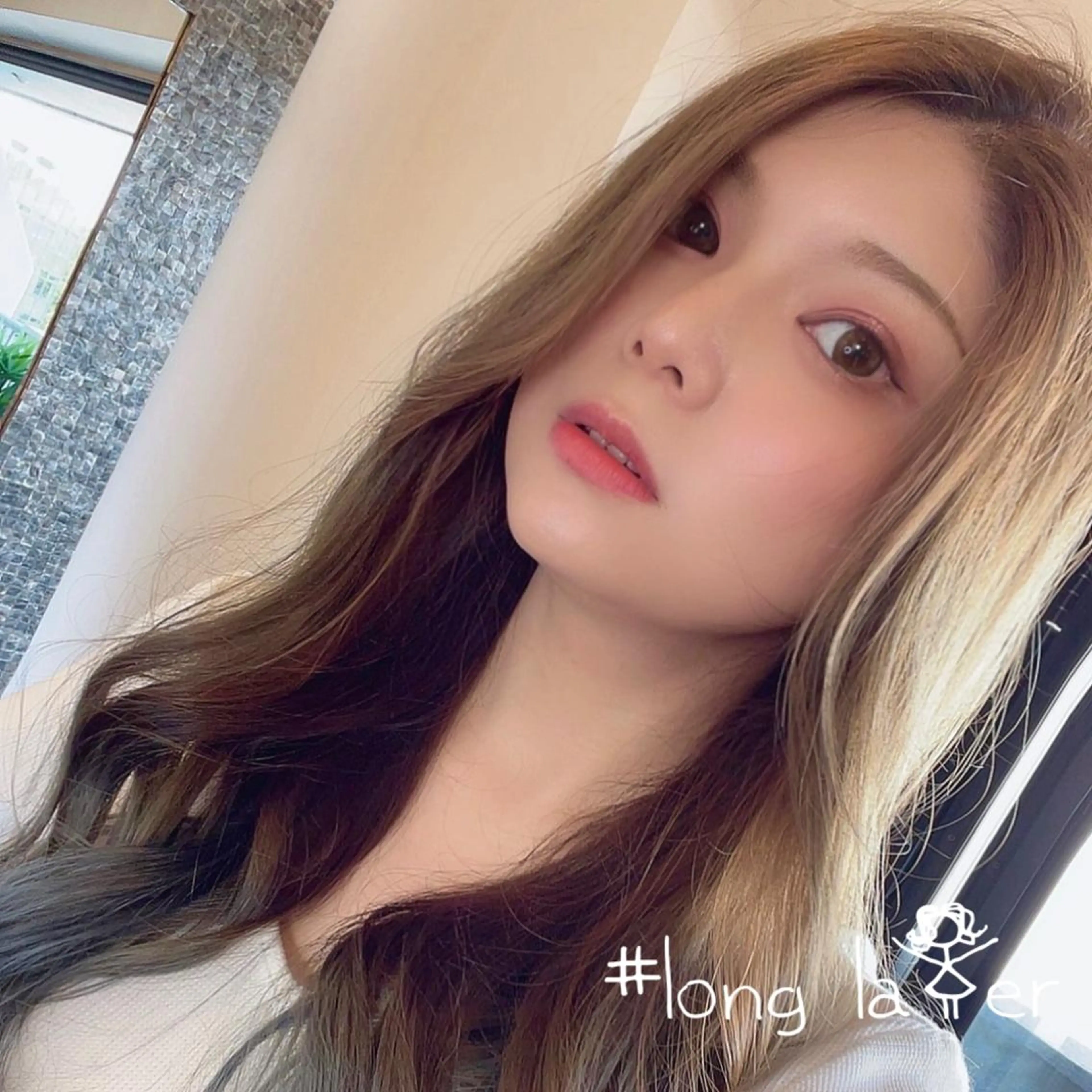 ロング 武田涼レイヤーカット 髪質改善×縮毛矯正のヘアスタイル