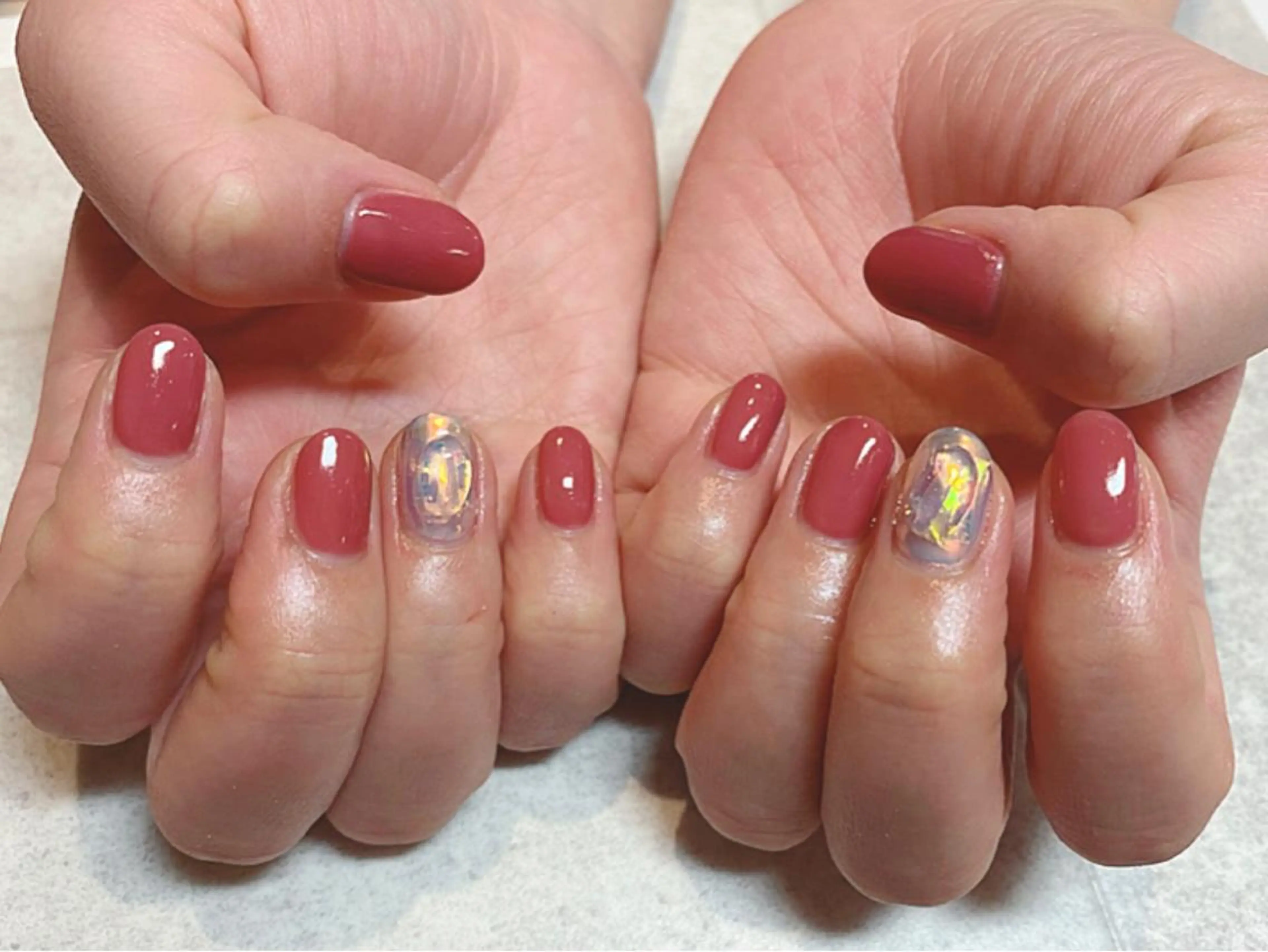 ネイル anyora nail salon所属・大人ワンホン キラキラ／Ayanoのネイルデザイン