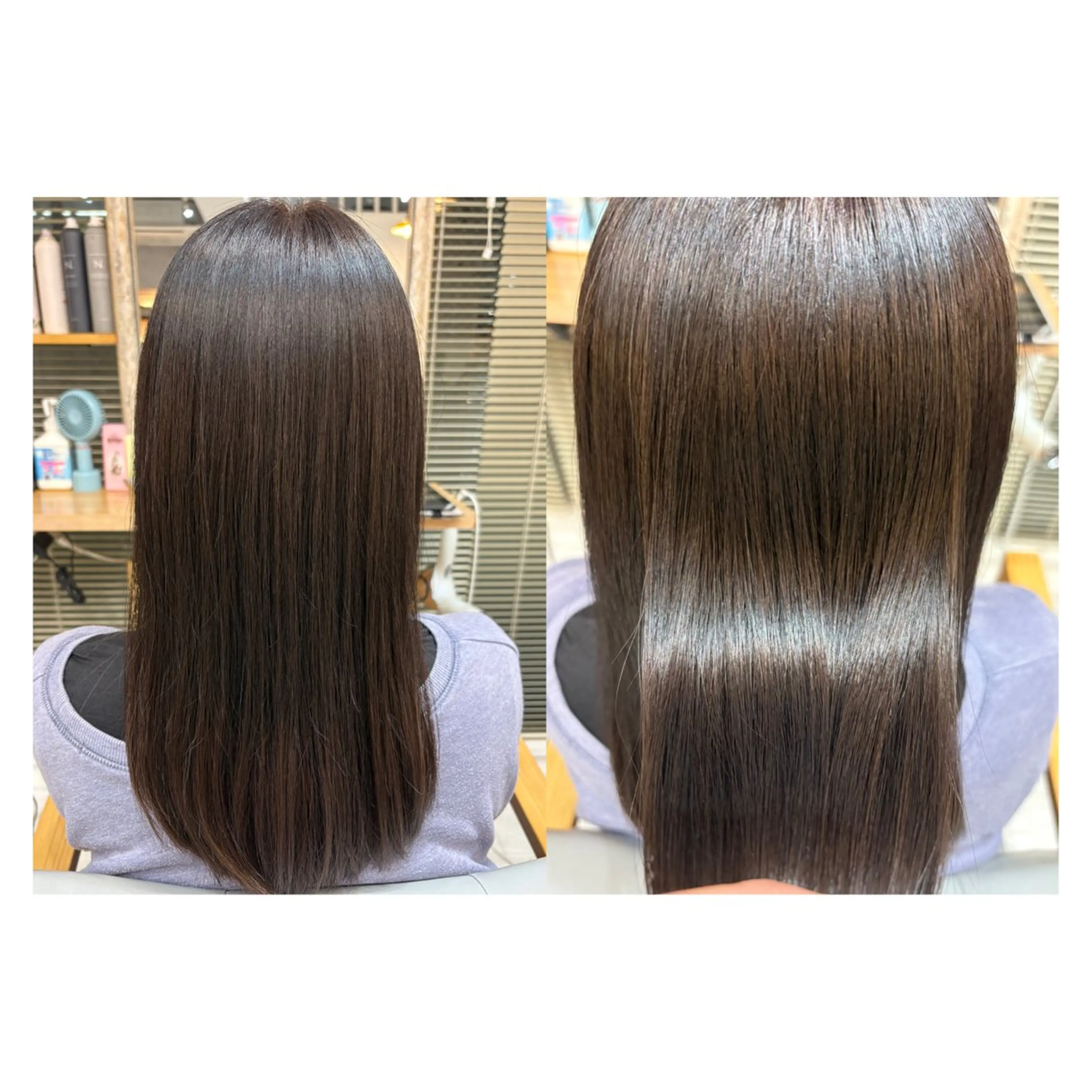 ロング カット 縮毛矯正 トリートメント レイヤーカット・ 縮毛矯正 星野のヘアスタイル