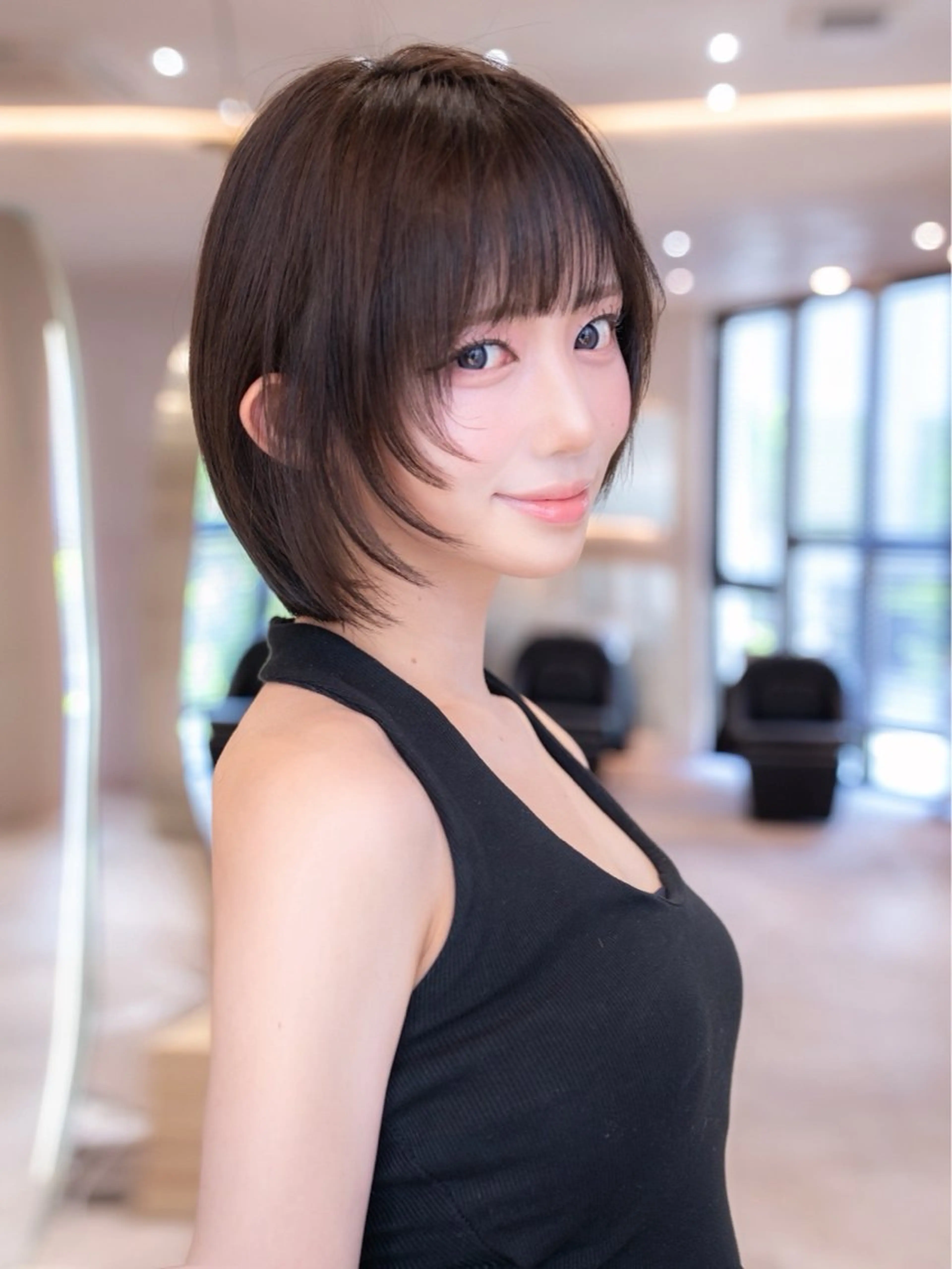 ミディアム カラー 渋谷/レイヤーボブ・ 透明感カラーしょうごのヘアスタイル