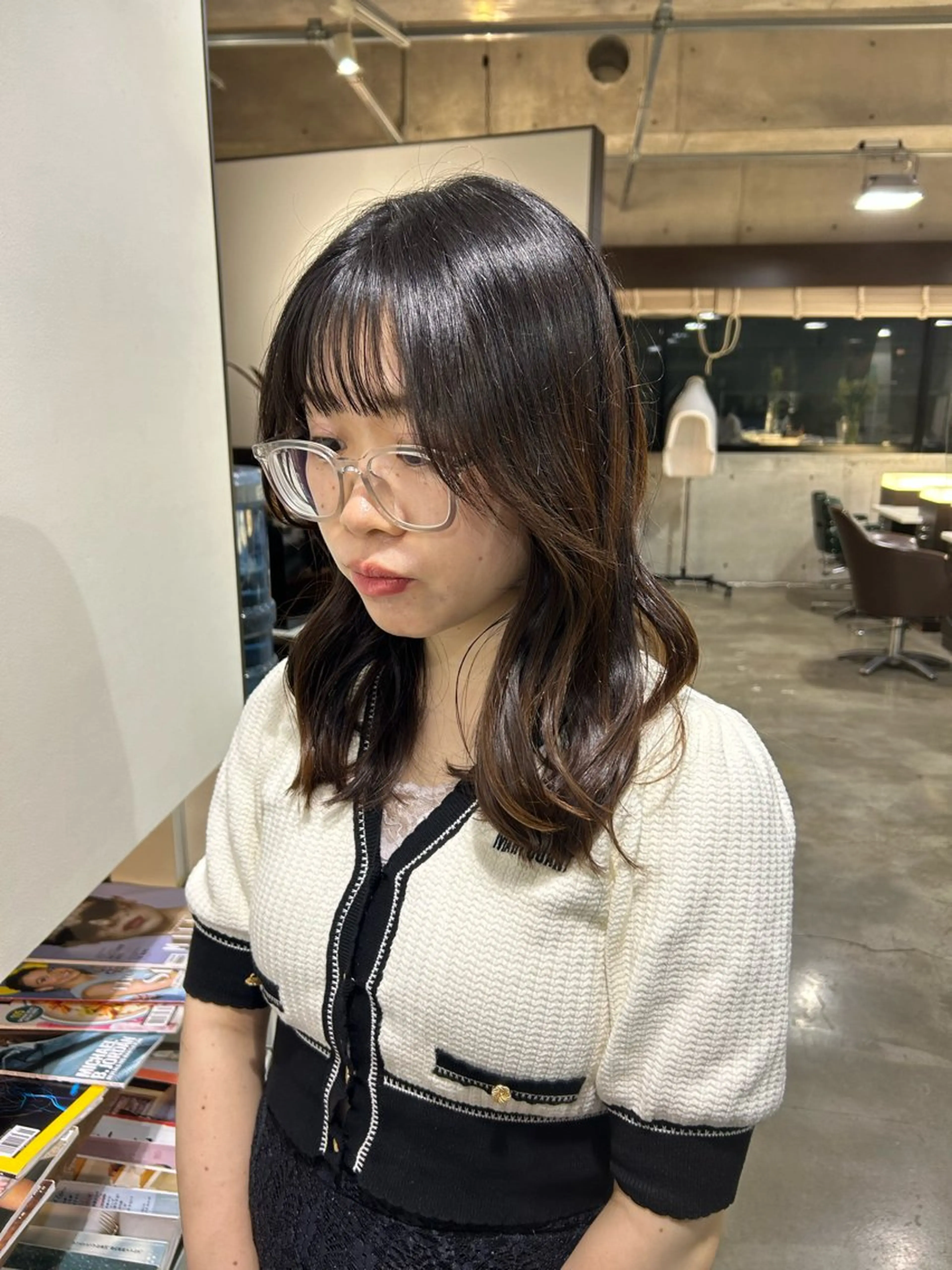 セミロング unsarto所属・レイヤー💫パーマ 🌙 nanacoのヘアスタイル