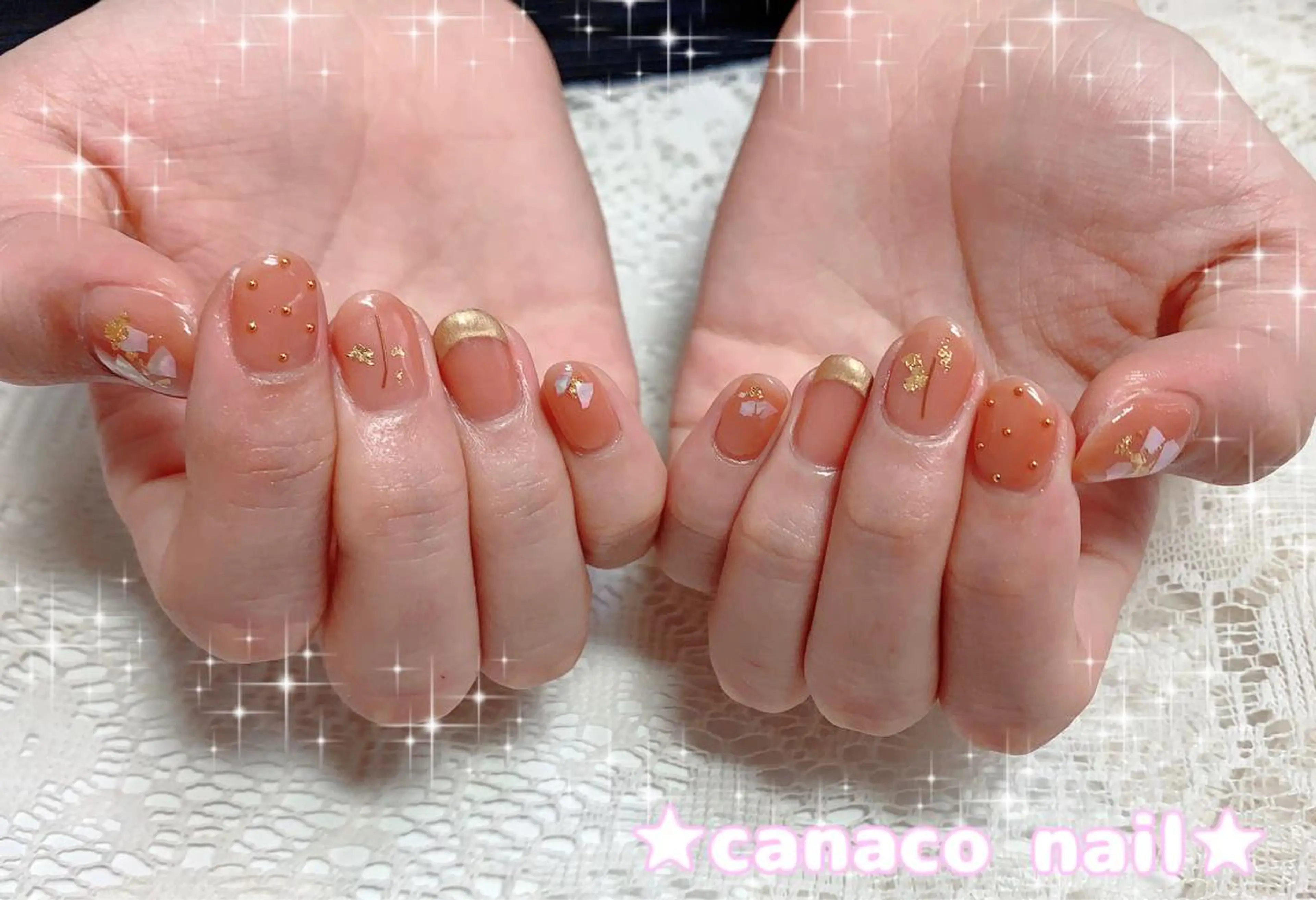 ネイル アートネイル ジェルネイル オフィスネイル オレンジ パラジェル ハンドネイル ハンドケア Felice所属・ベテランネイル cnc  nailのネイルデザイン