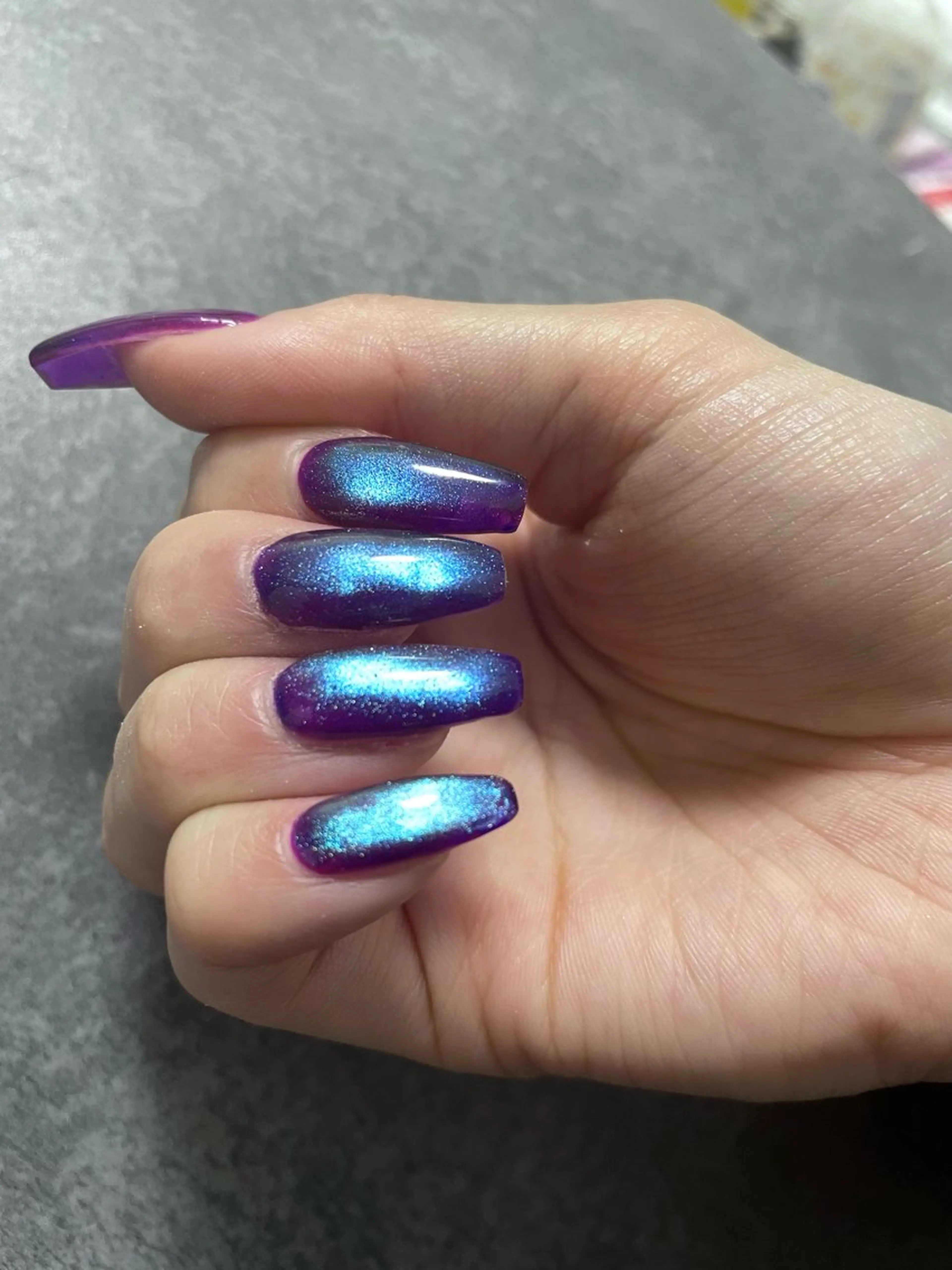 ネイル マグネットネイル ワンカラーネイル PuccimaSH所属・puccimaSH 💎 yumekaのネイルデザイン