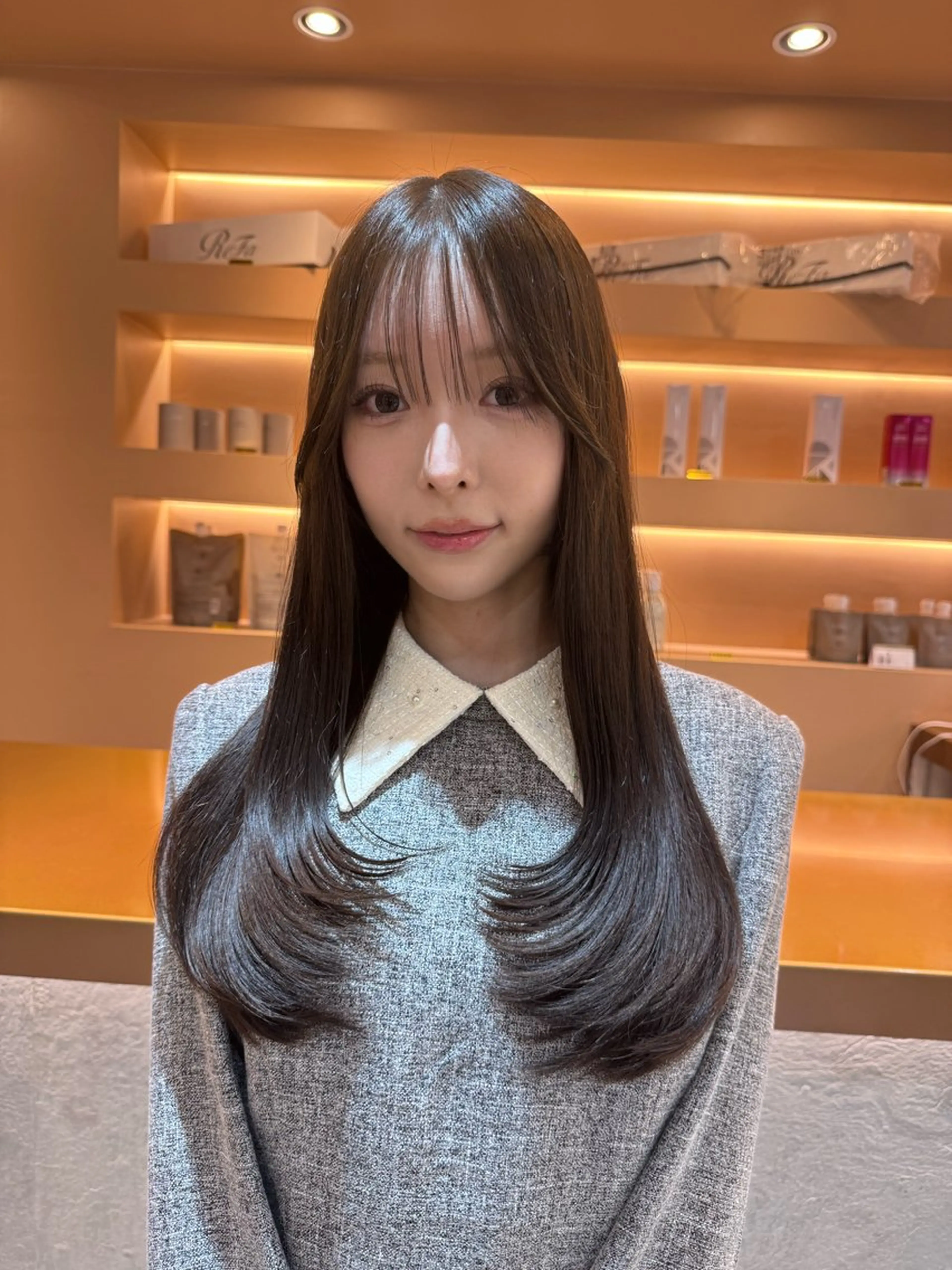 【期間限定✨】カット+髪質改善inケアカラー+2stepトリートメント/¥6900の写真