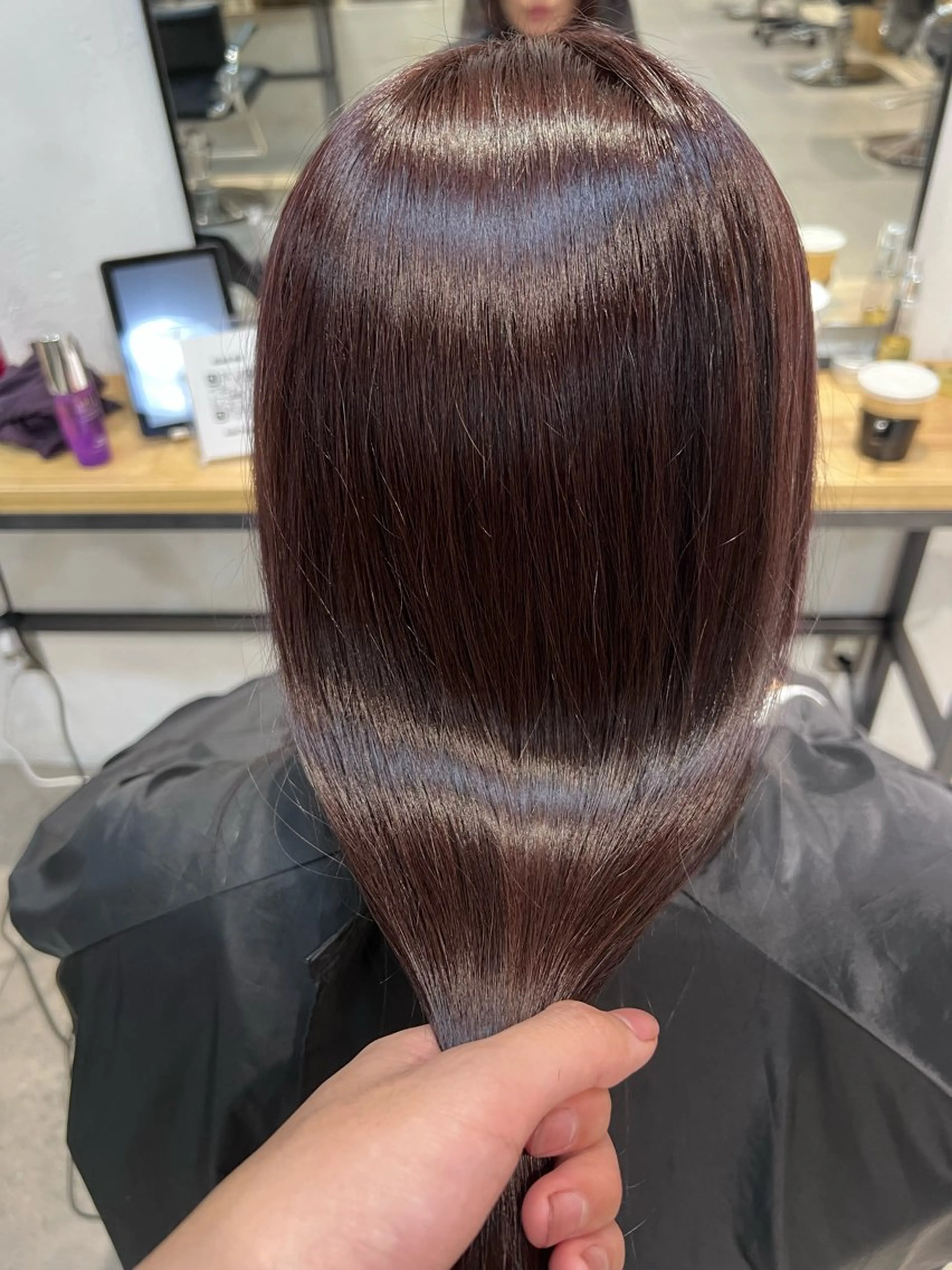 ロング カラー ブリーチ ブラウンカラー ブリーチなしカラー 艶髪製造 秋(shuのヘアスタイル