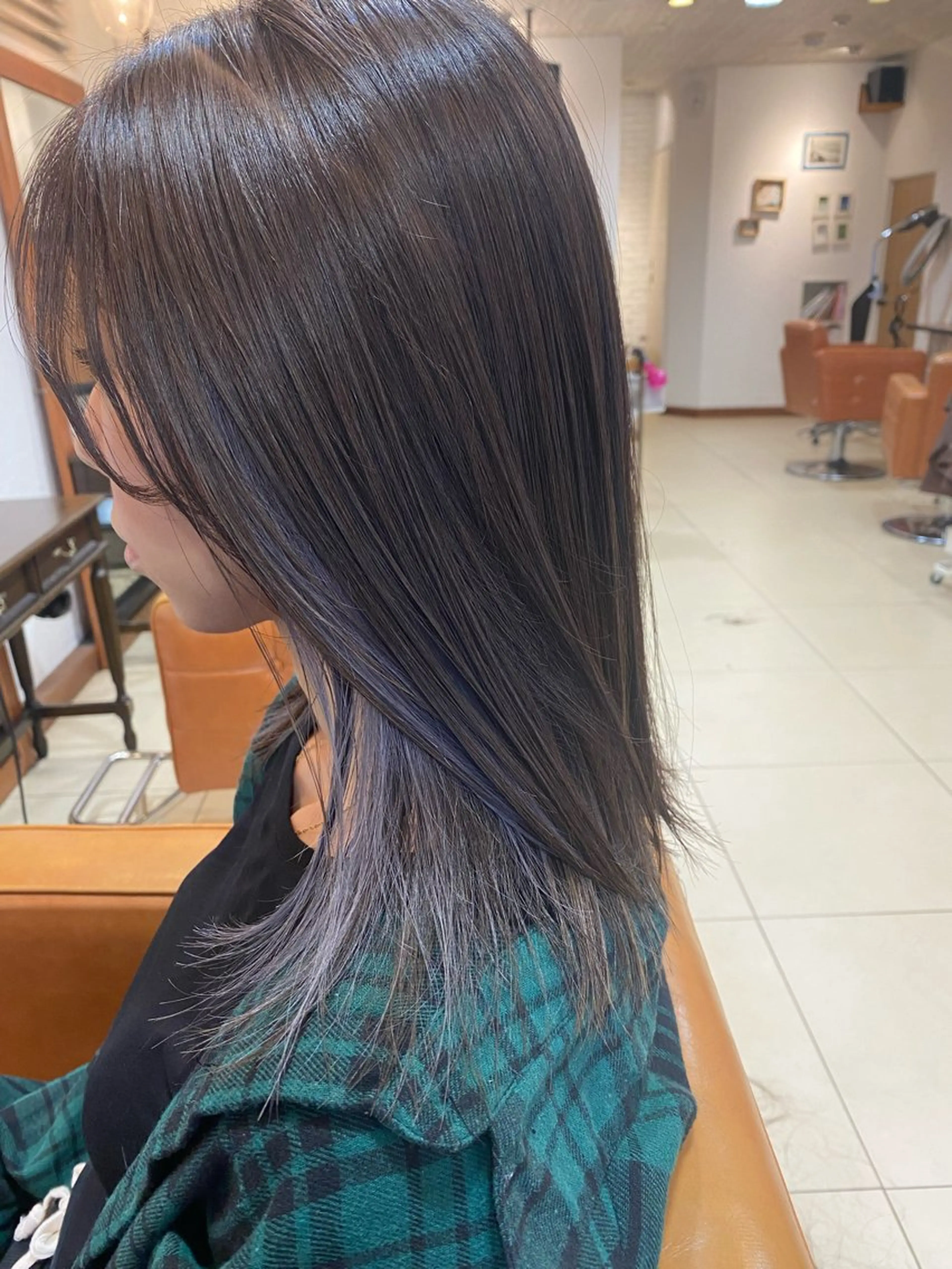 セミロング カット ヘアカラー トリートメント Keshiki   hair design所属・くびれショート・ボブ デザインカラー特化のヘアスタイル