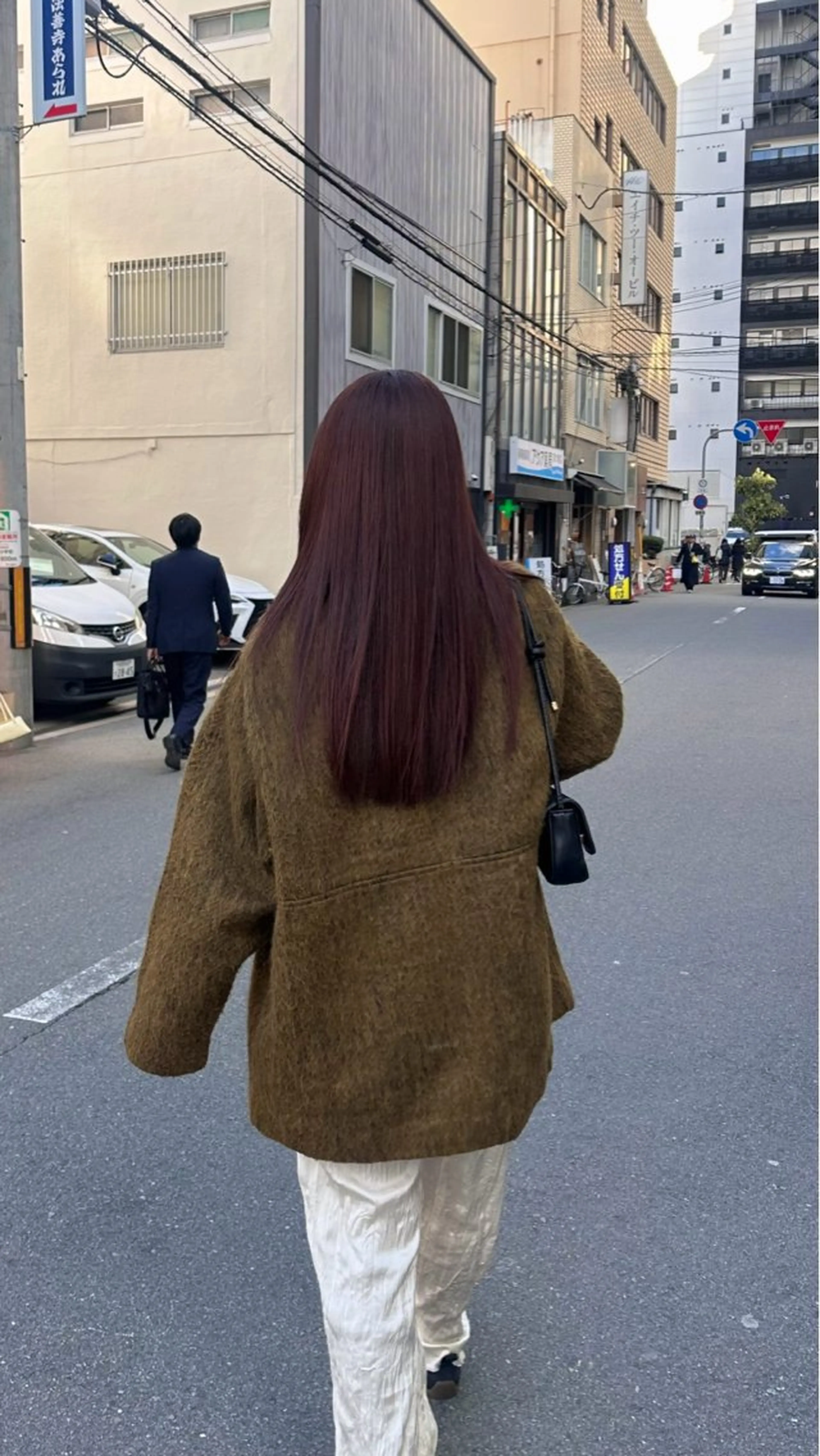 ロング ピンクブラウン カット ヘアカラー reira/堀江/ /成人式カラーのヘアスタイル