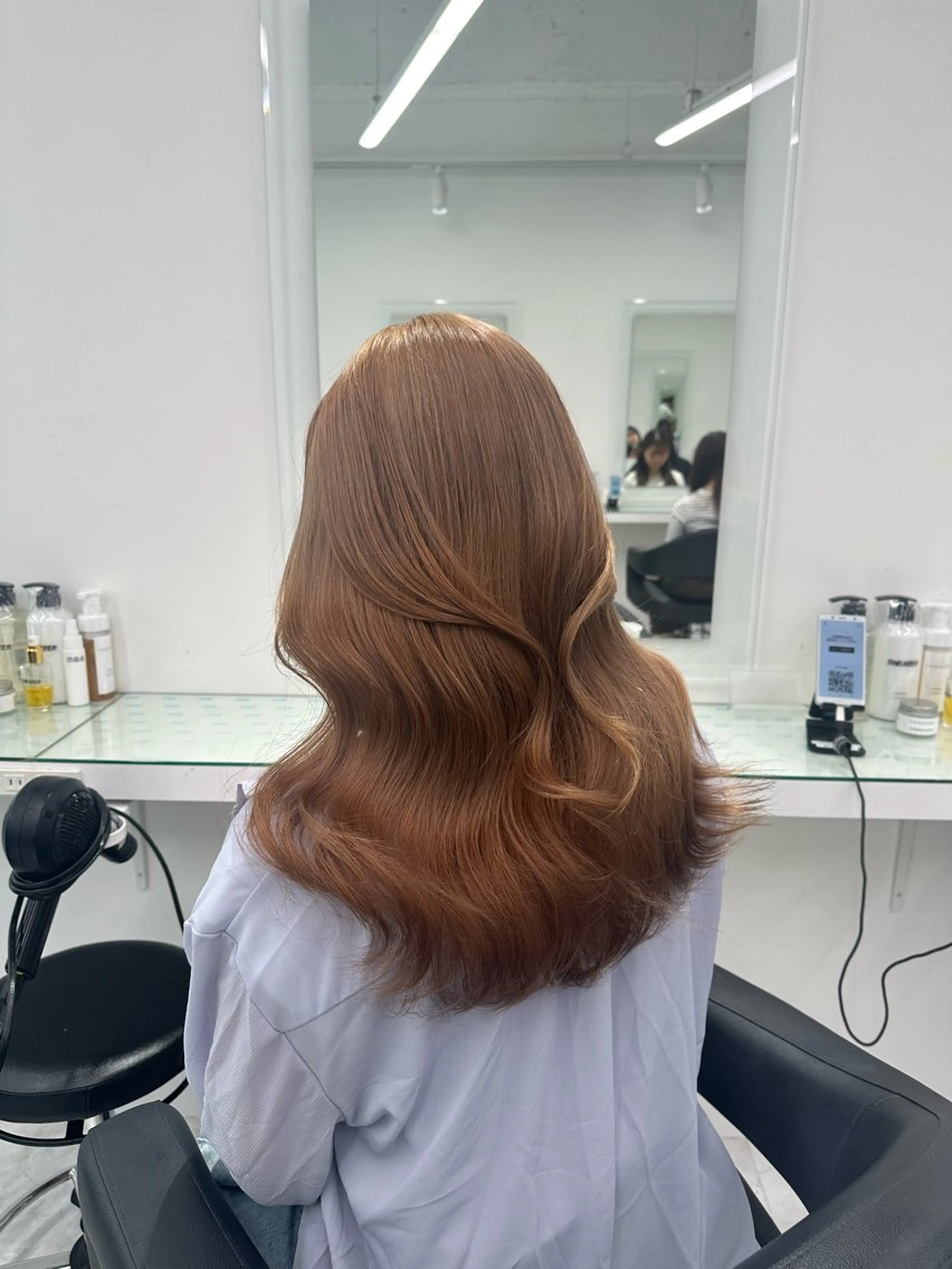 セミロング カラー ヘアカラー トリートメント ヘッドスパ ヘアセット ❄最強かわいいカラー ❄️MINA❄️のヘアスタイル