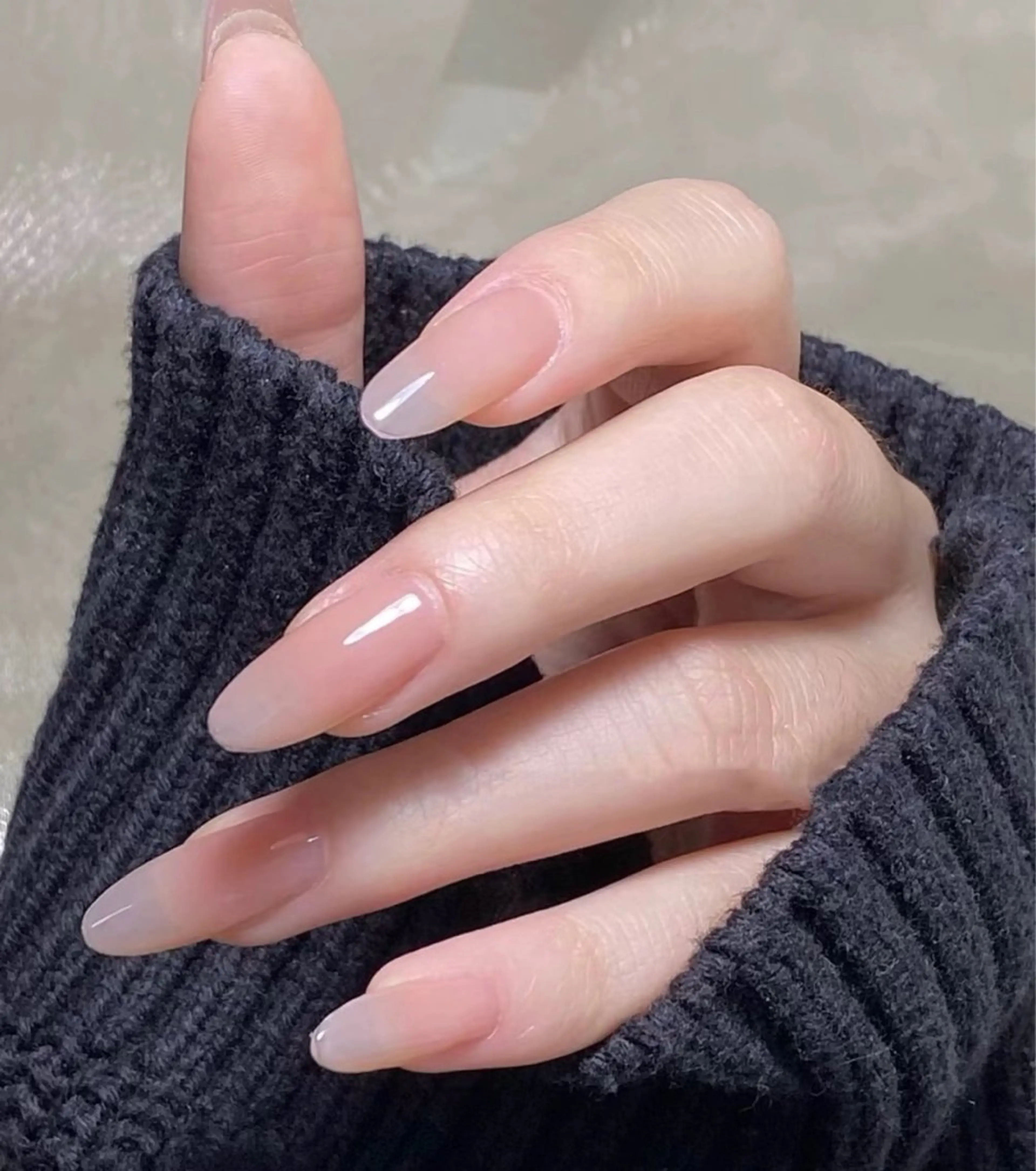 ネイル チークネイル 長さ出し フレンチネイル ガーリー 韓国ネイル sun nail池袋 モデル募集のネイルデザイン