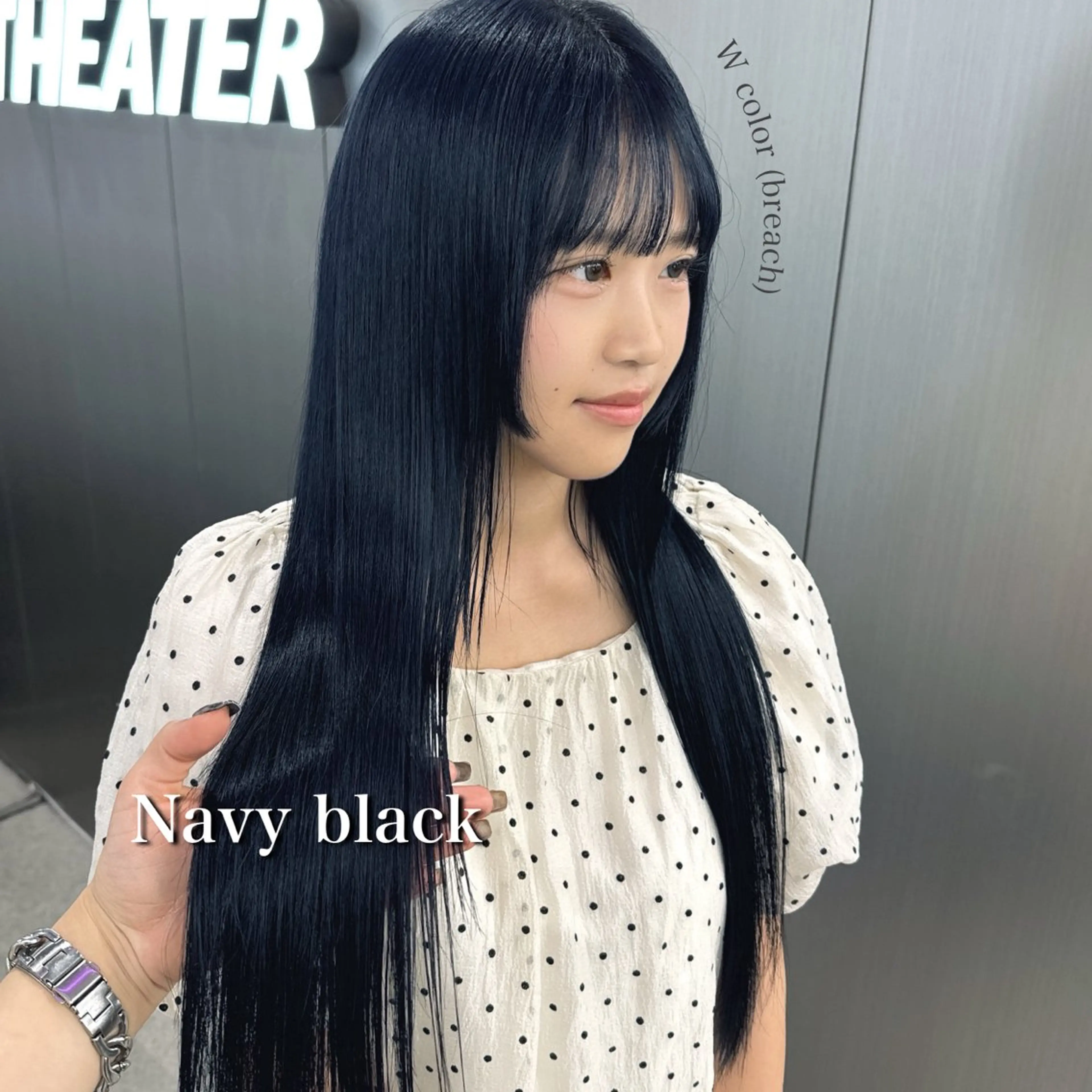 ロング カラー ヘアカラー 暗髪🩶ラベンダー/ ブルー/ユウナ🤍のヘアスタイル