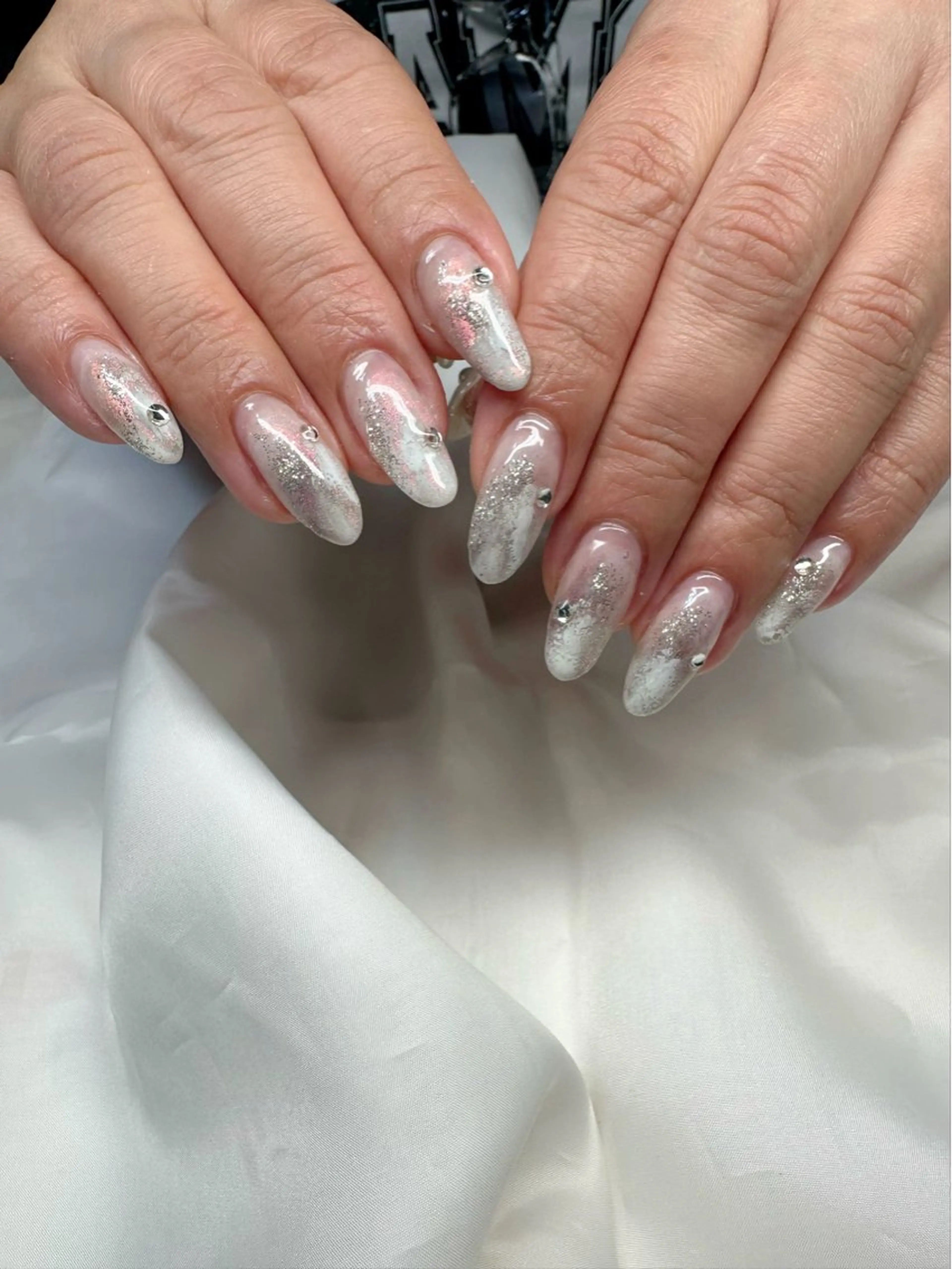 ネイル 氷ネイル・うるうるネイル 韓国ネイル ラメ(グリッター) ロングネイル マグネットネイル 🪞KAPE NAIL 🪞のネイルデザイン