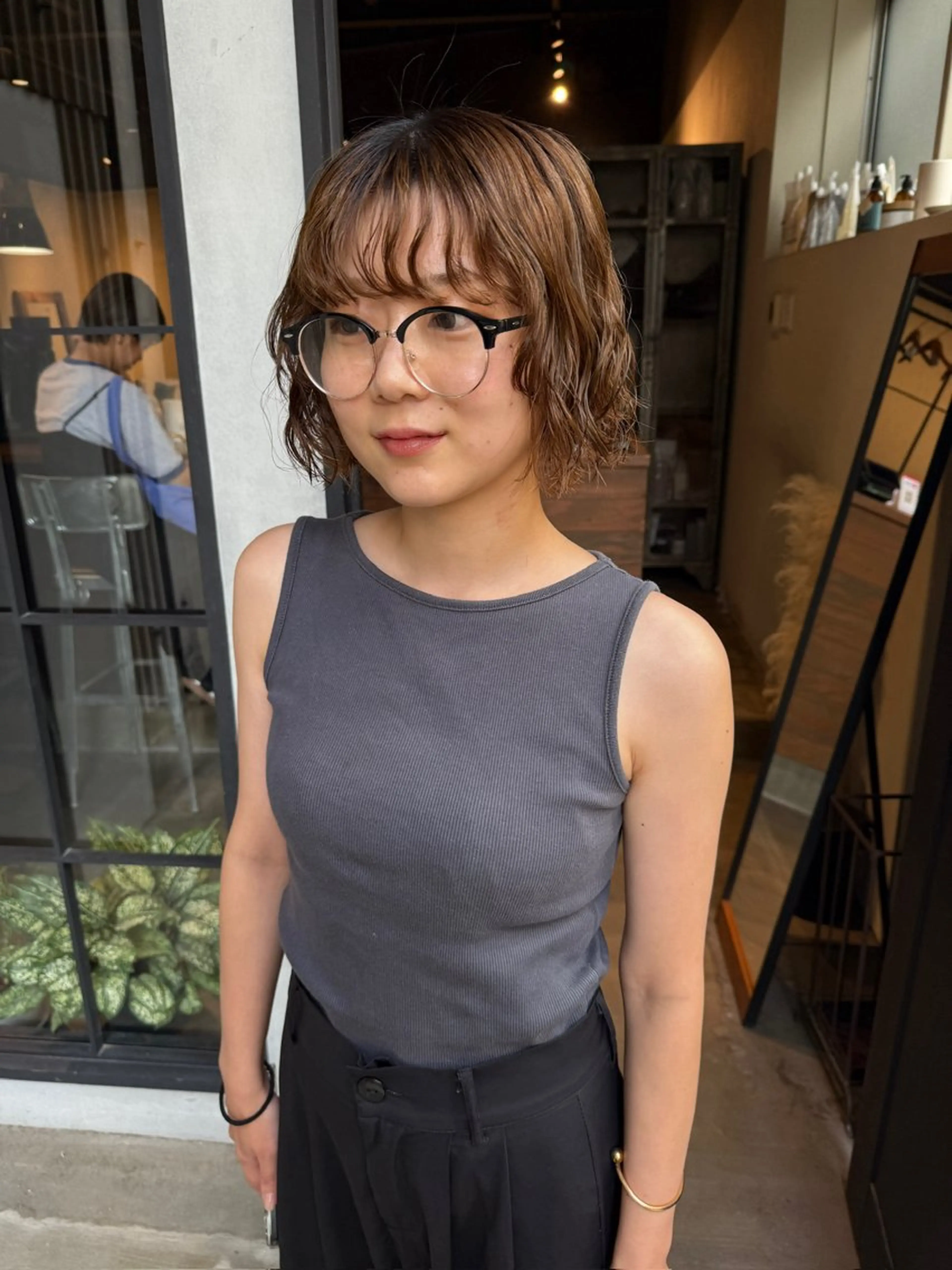 ショート パーマ カット パーマ fubuki🪷 似合わせカットカラーのヘアスタイル