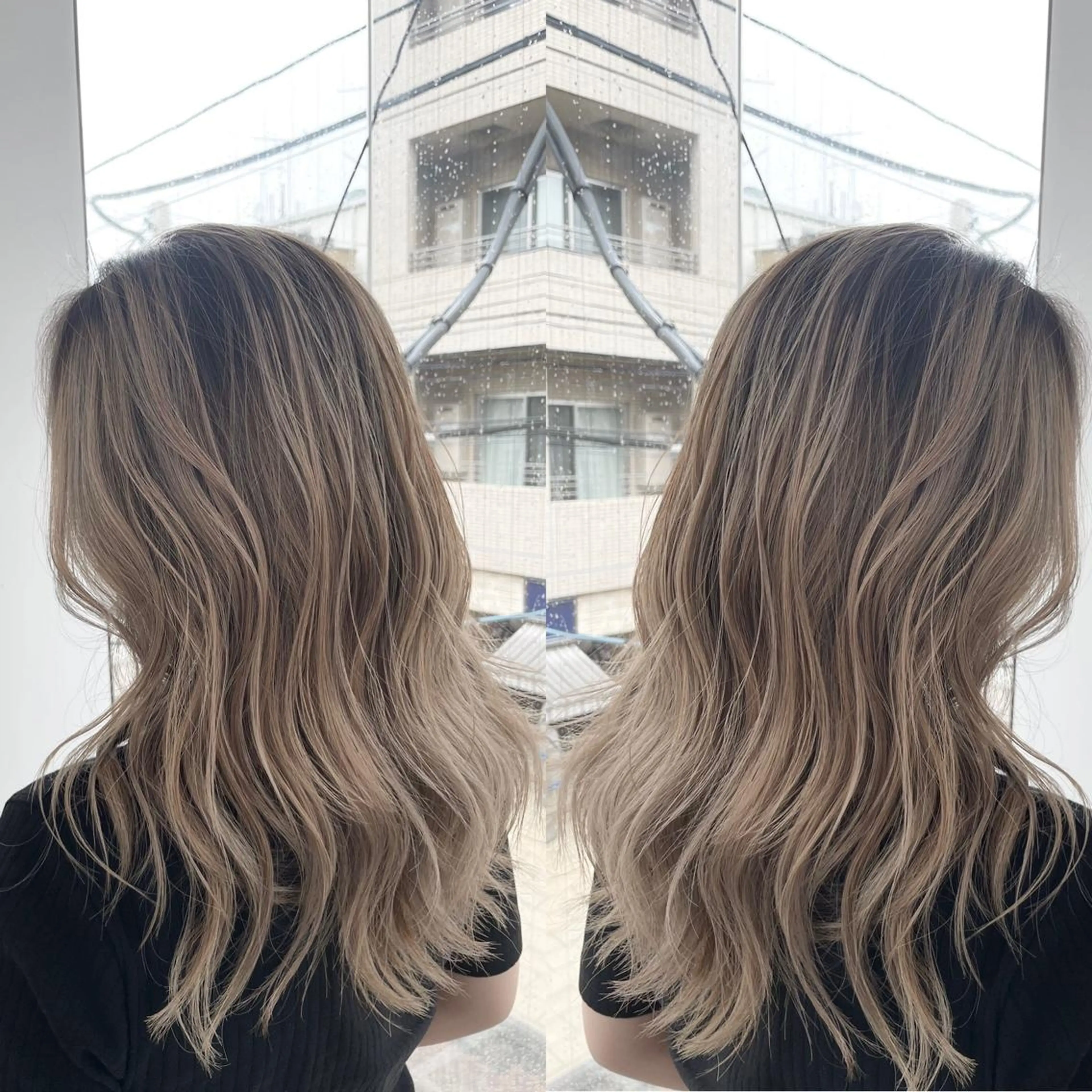 ミディアム レイヤーカット カット ヘアカラー ハイライトバレイヤー ジュ&縮毛矯正✨櫻野のヘアスタイル