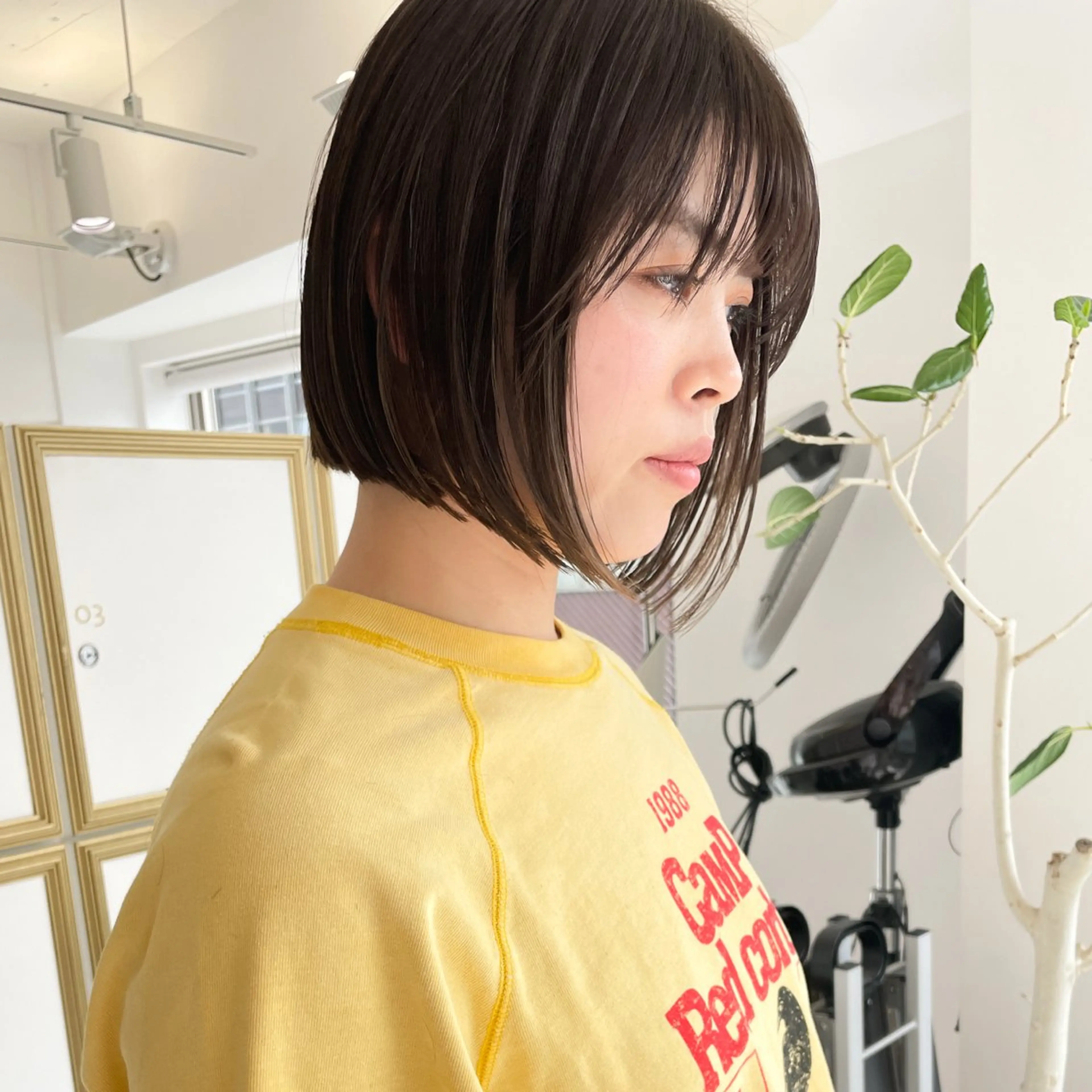 ミディアム アッシュ アッシュグレー アッシュグレージュ ボブ カット ヘアカラー 似合わせヘア🤍 面田法子のヘアスタイル